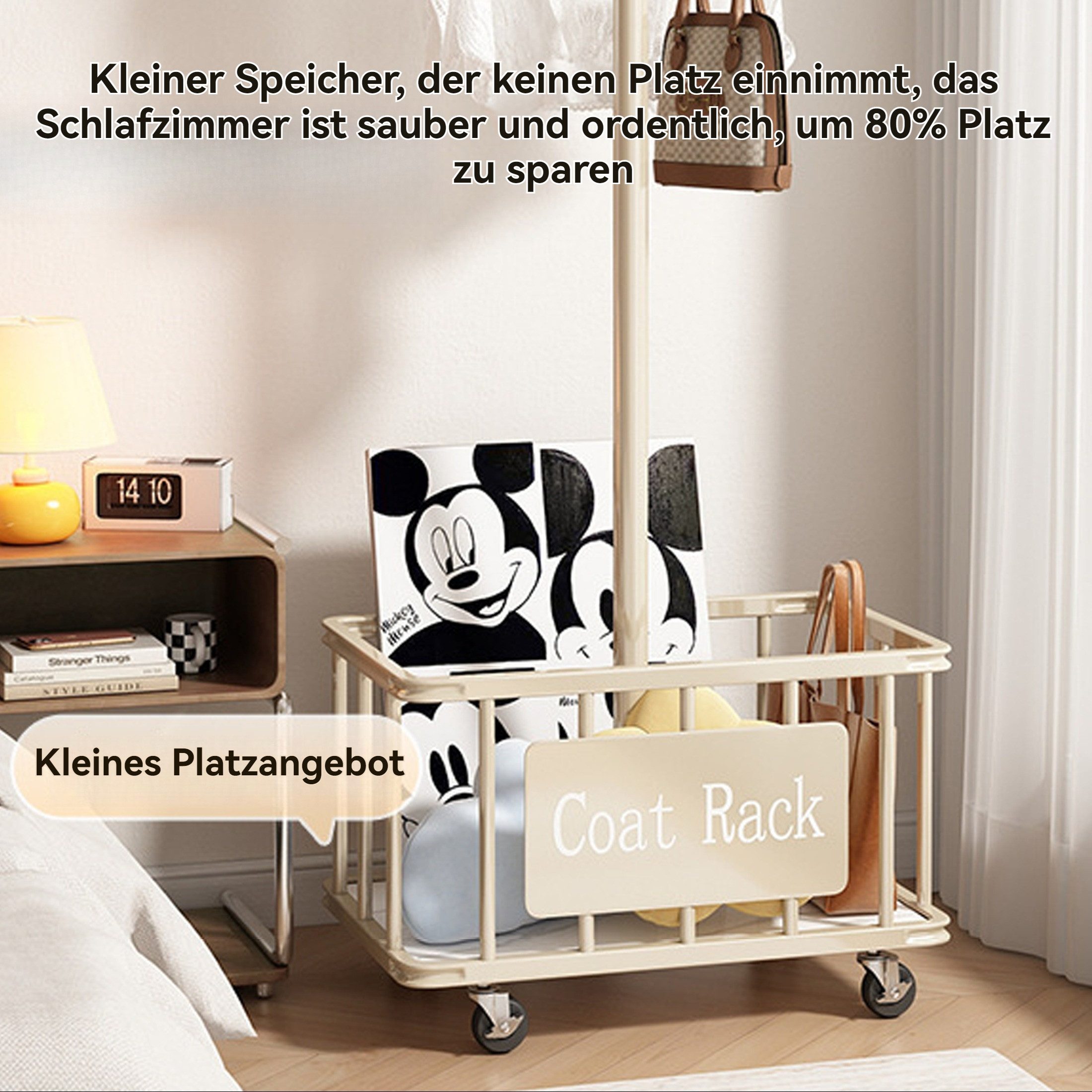 YINDN Garderobenständer Kleiderständer mit Aufbewahrungskorb, Kleiderstange günstig online kaufen