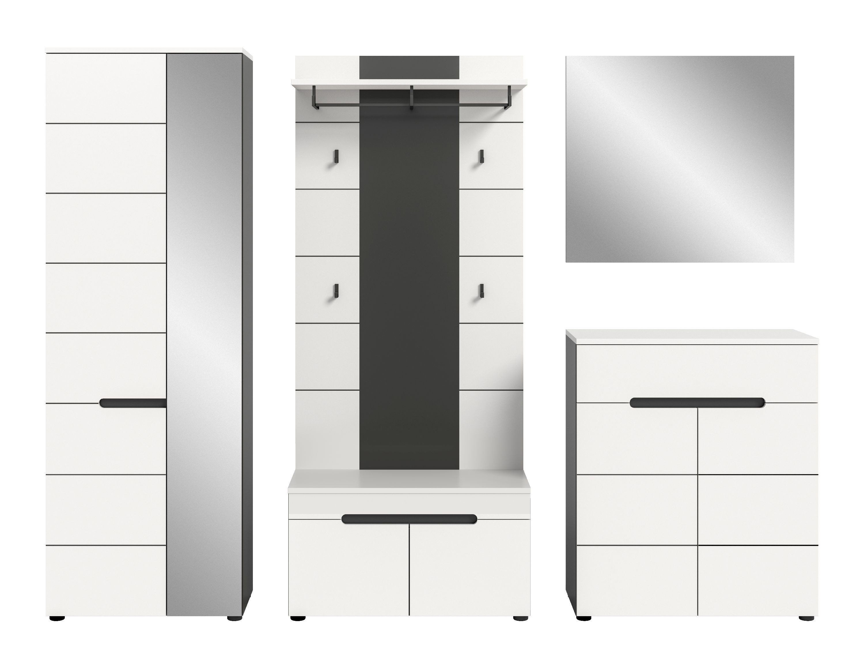 xonox.home Garderoben-Set, (5tlg. Set inkl. Garderobenschrank, günstig online kaufen