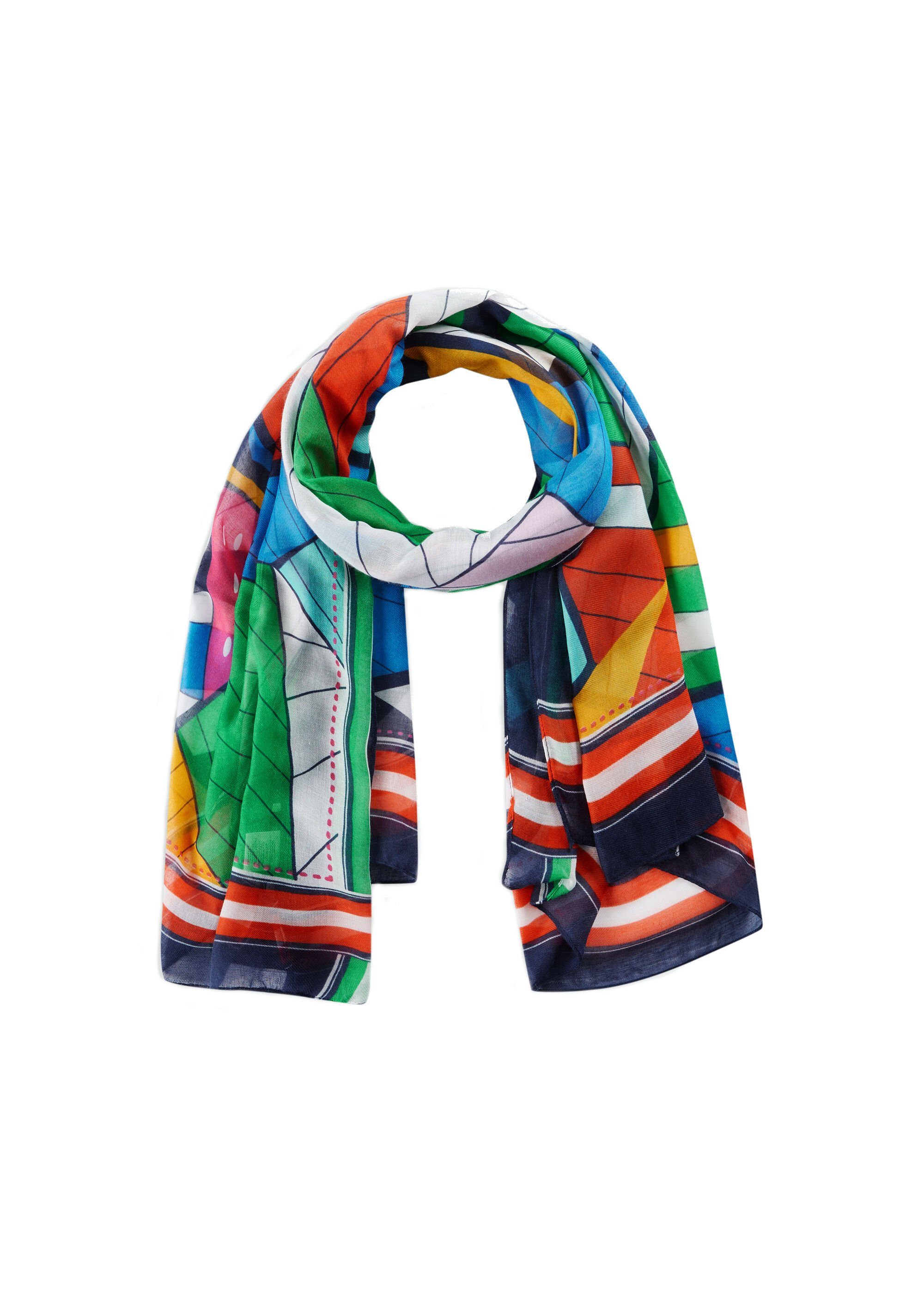 Codello Modeschal Nachhaltiger Schal mit grafischem Muster, Ressourcen schonend