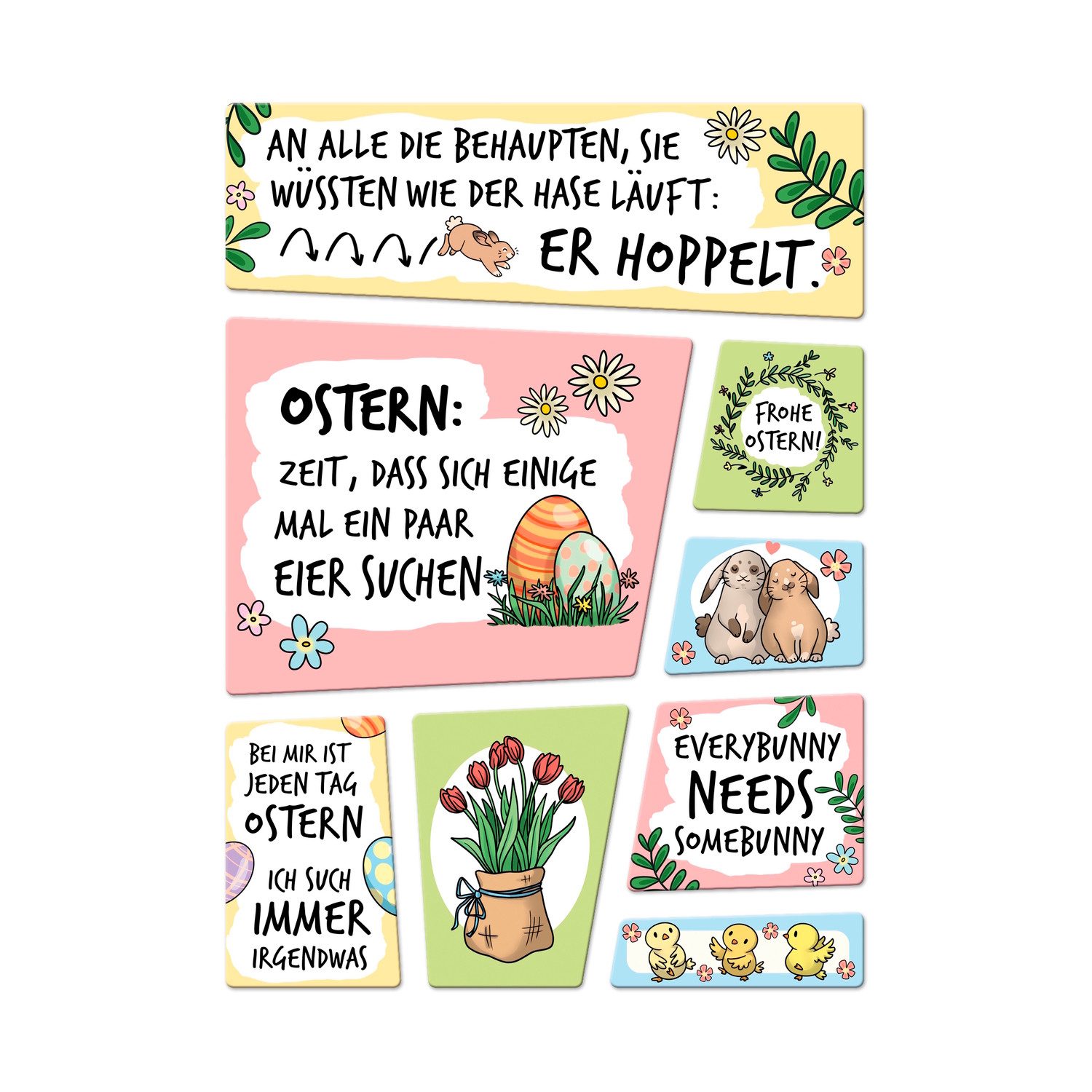 speecheese Lustige Sprüche zu Ostern 8er Set