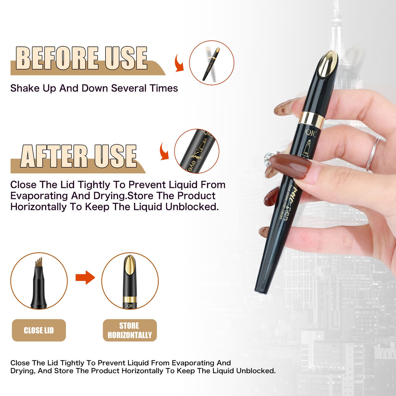DEBAIJIA Augenbrauen-Stift Augenbrauenstift Natürlich Long Lasting Eyebrow Pencil