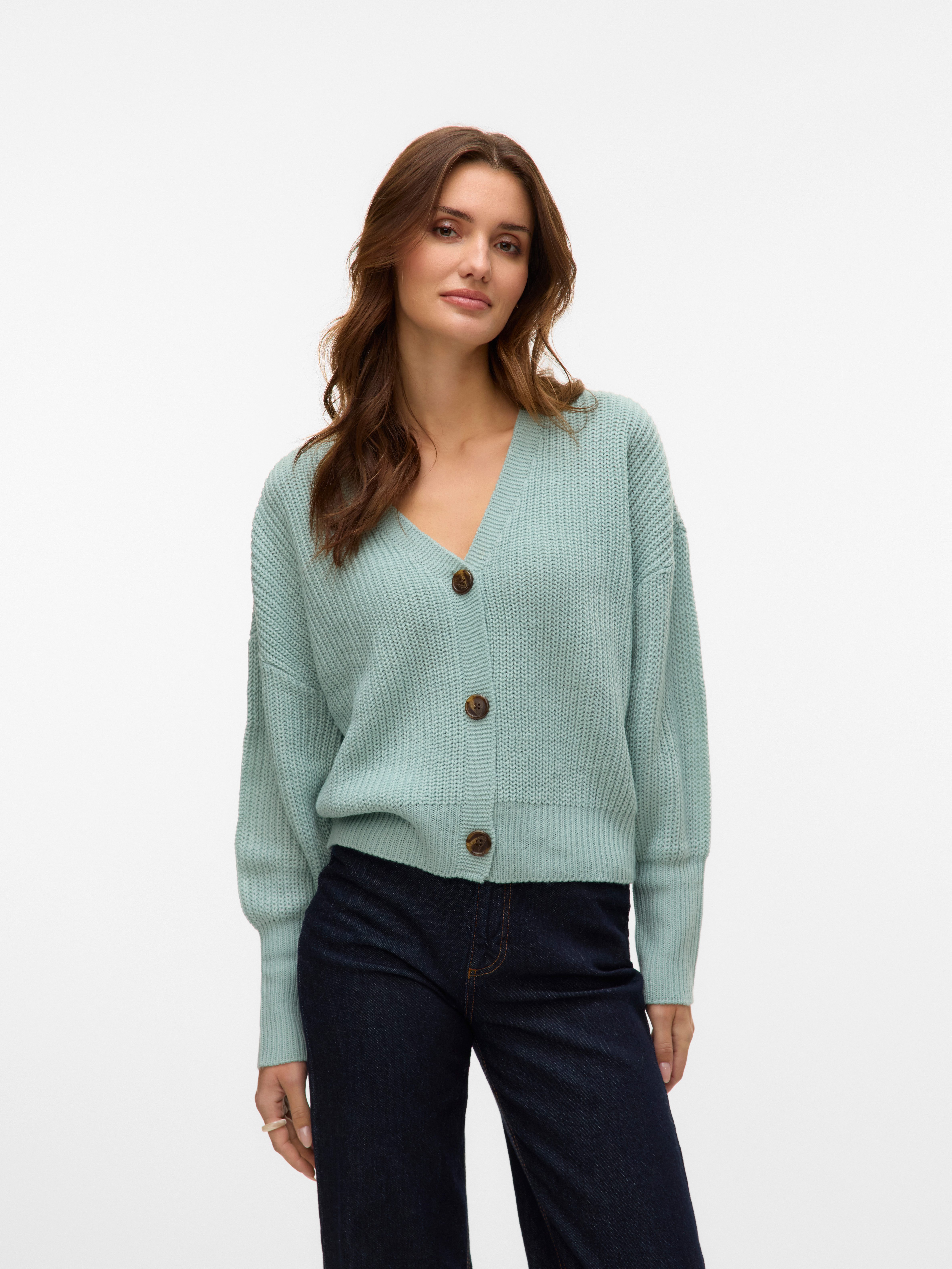 Vero Moda Strickjacke VMLEA LS V-NECK günstig online kaufen