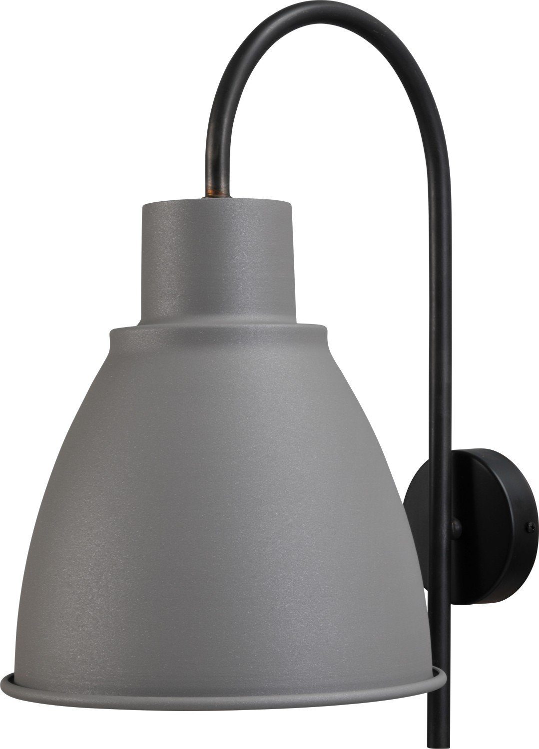 Wandlampe Industrie Design Schwarz 27,5 Metall E27 Leuchtmittel, Ø ALIYAH, cm Licht-Erlebnisse Grau Wandleuchte ohne