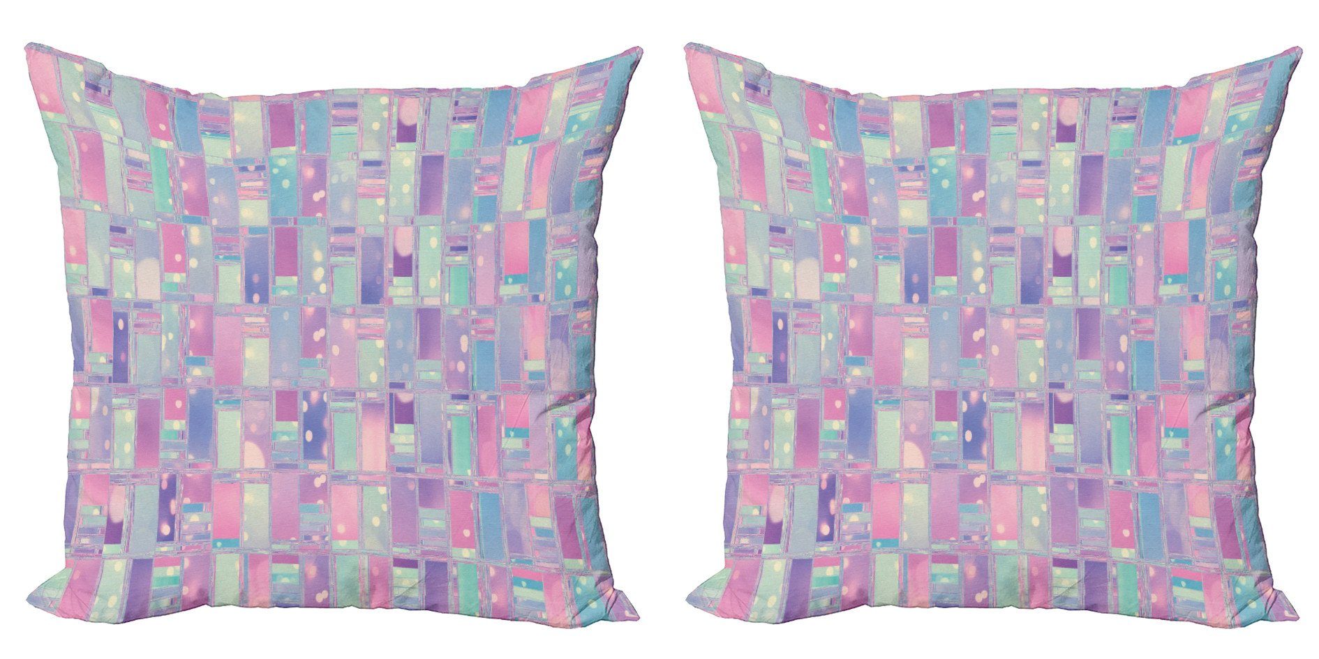 Kissenbezüge Modern Accent Pastel Abstract Squares (2 Tone Abakuhaus Doppelseitiger Stück), Digitaldruck, Panne