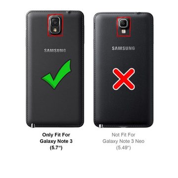 CoolGadget Handyhülle Flip Case Handyhülle für Samsung Galaxy Note 3 5,7 Zoll, Hülle Klapphülle Schutzhülle für Samsung Note 3 Flipstyle Cover