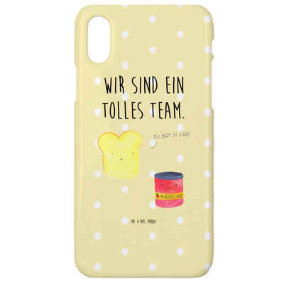 Mr. & Mrs. Panda Handyhülle Toast Marmelade - Gelb Pastell - Geschenk, süße Postkarte, Iphone X
