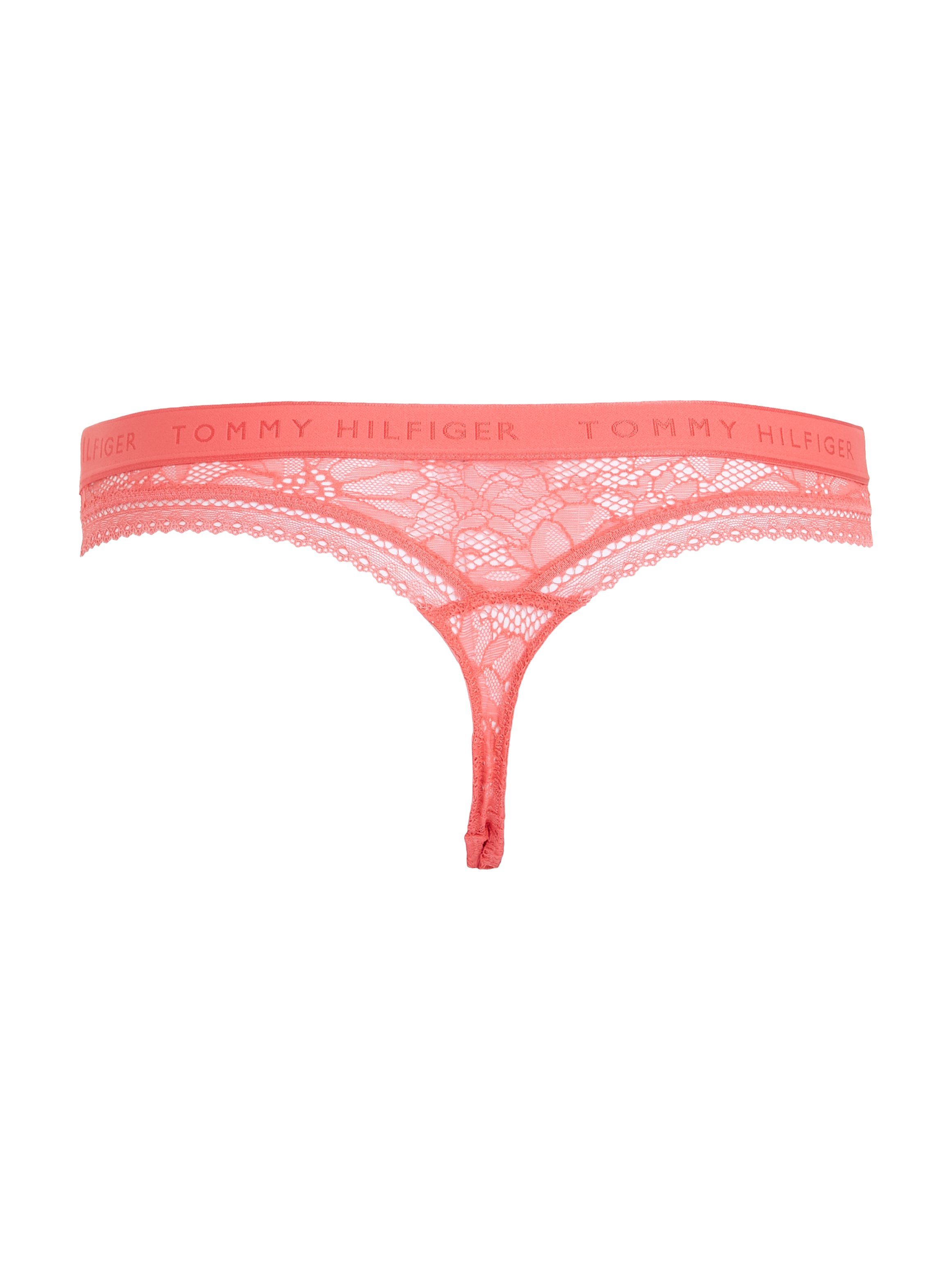 Underwear und Hilfiger T-String Pink_Dawn Logobund THONG Spitze Tommy mit