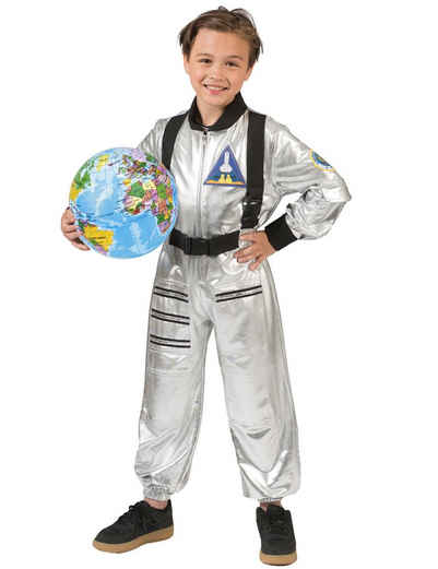 Funny Fashion Kostüm Astronaut Tobias Kostüm für Kinder - Silber