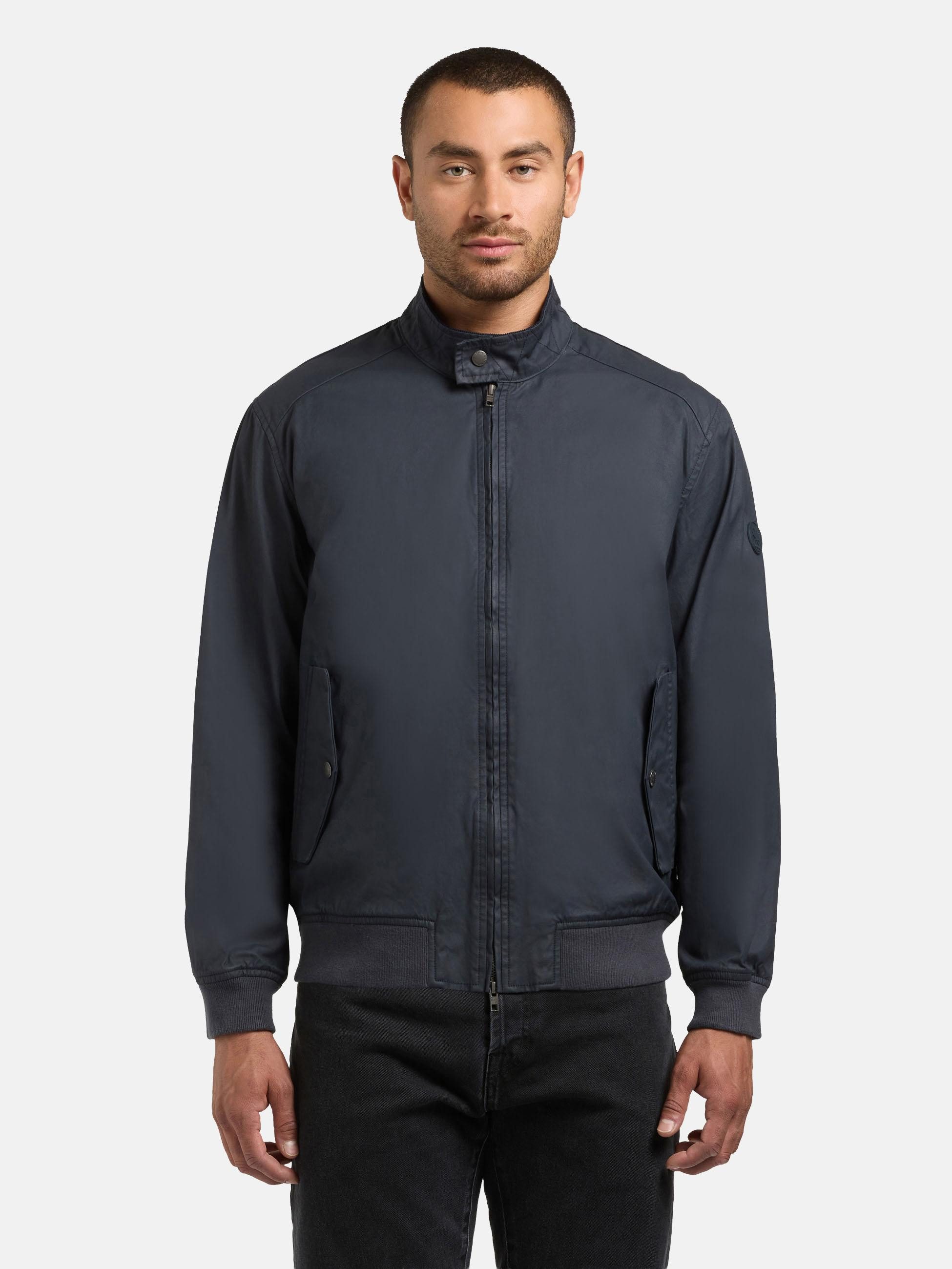 khujo Bomberjacke Nabo moderne Herren Fliegerjacke mit Cord am Kragen