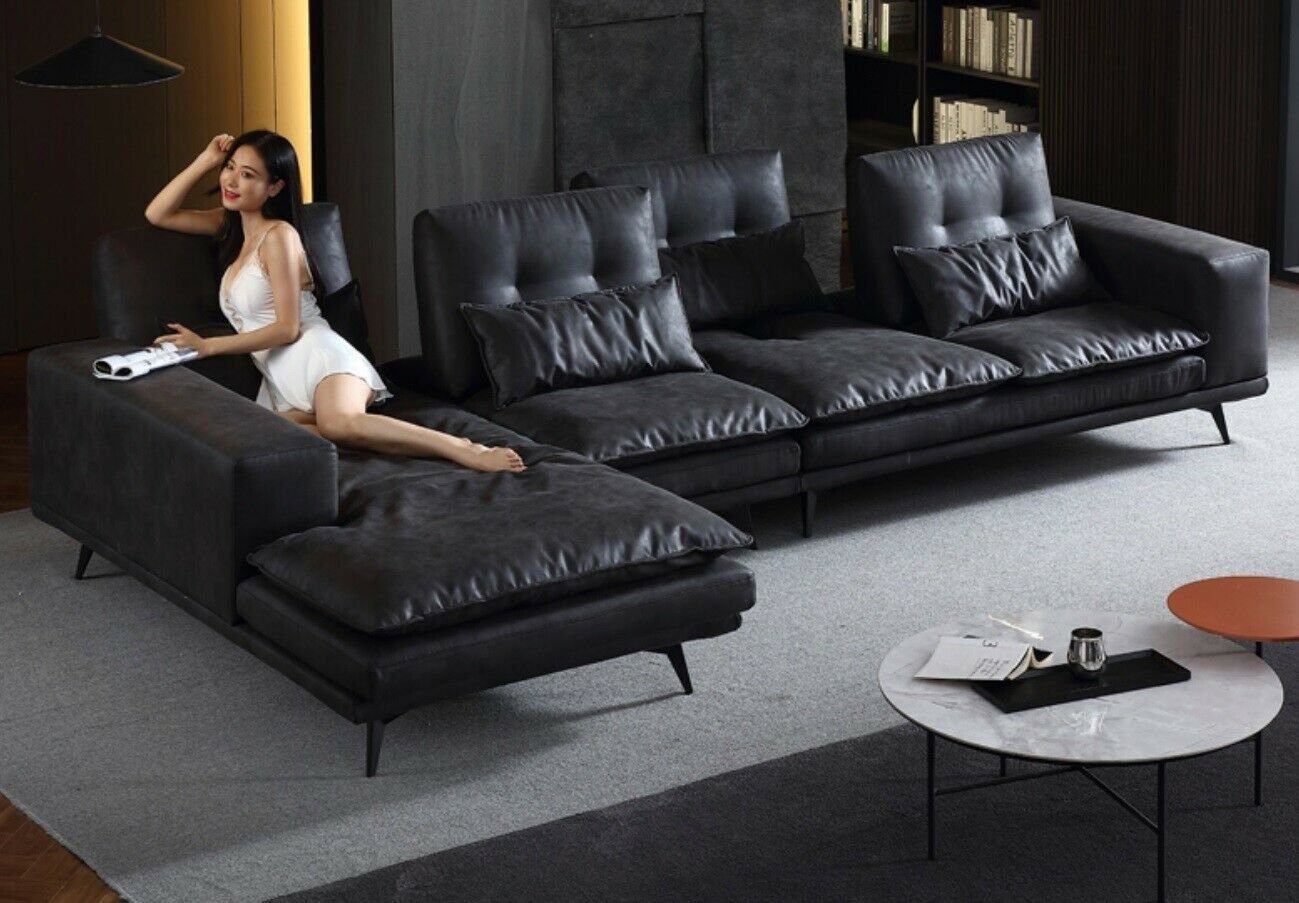 JVmoebel Ecksofa Design Europe Wohnlandschaft Neues Ecksofa Made Sofa, in Leder Textil