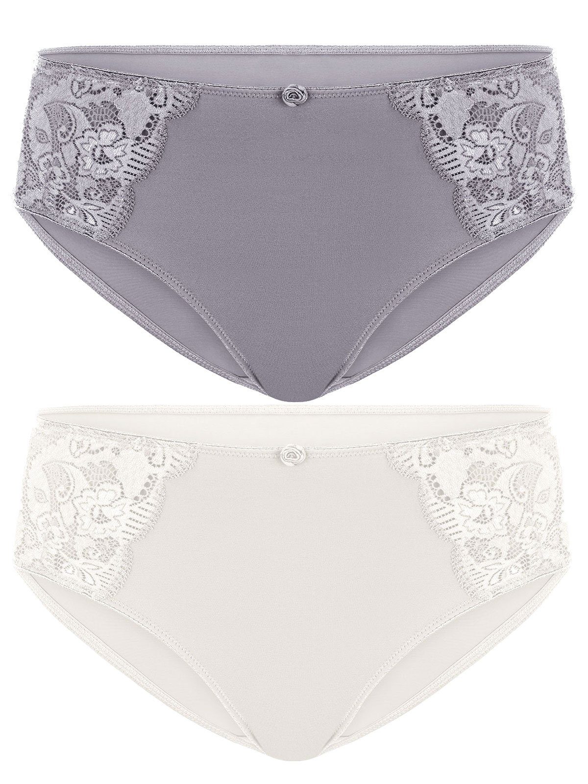 2er (Spar-Set, Damen Pack Slip champagner-frostylavender Slip Latina 2-St) Zwickel Susa