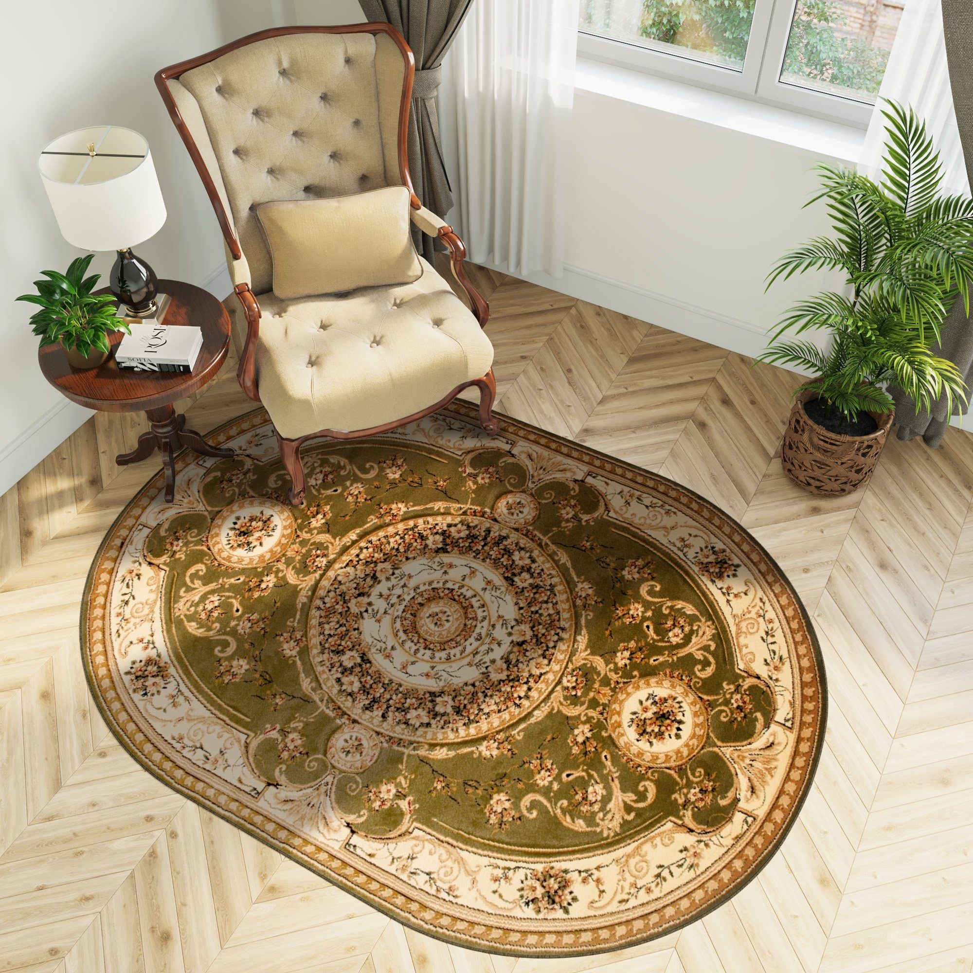Tapiso Teppich YESEMEK OVAL, oval, Höhe: günstig online kaufen