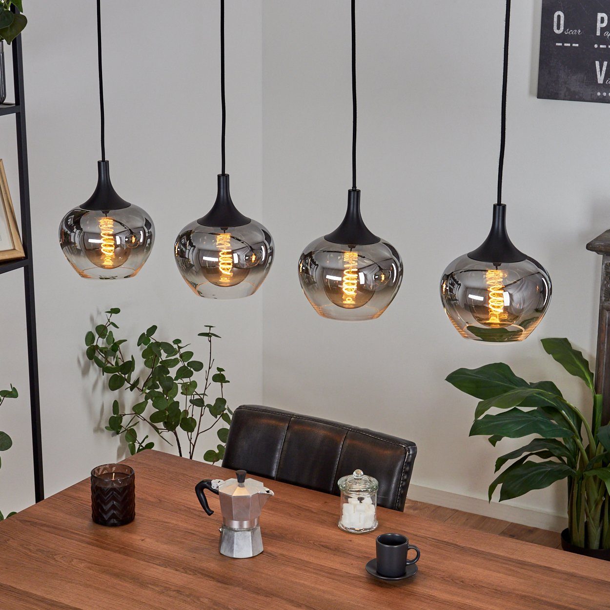 hofstein Hängeleuchte »Saltusio« Hängelampe aus Metall/Glas günstig online kaufen