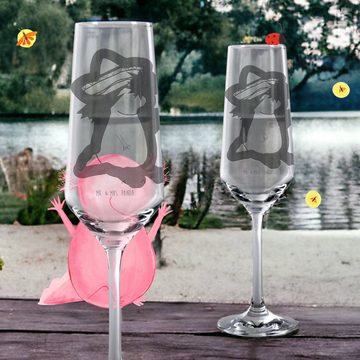 Mr. & Mrs. Panda Sektglas Axolotl Tequila, Spülmaschinenfeste Sektgläser, Sektglas mit Gravur, Premium Glas, Hochwertige Gravur