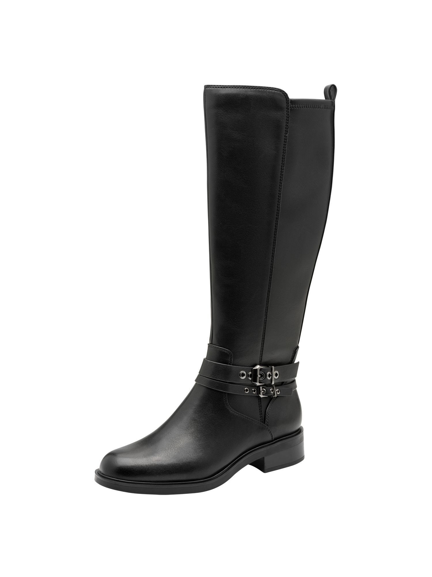 Tamaris Stretch mit Reißverschluss kein Absatz 1-25612-45 Stiefel Stretch