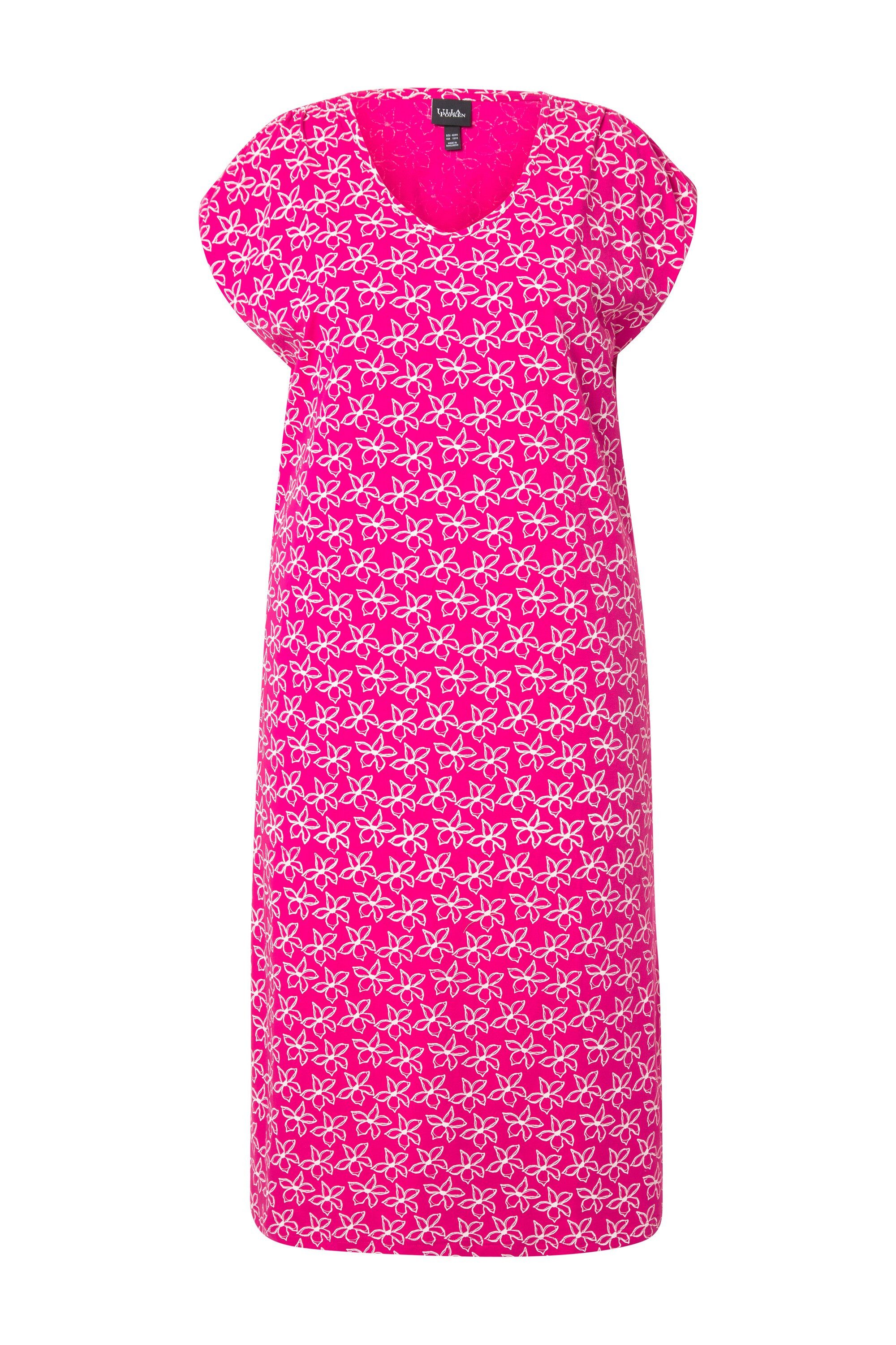 Ulla Popken Jerseykleid Midikleid Blüten A-Linie günstig online kaufen