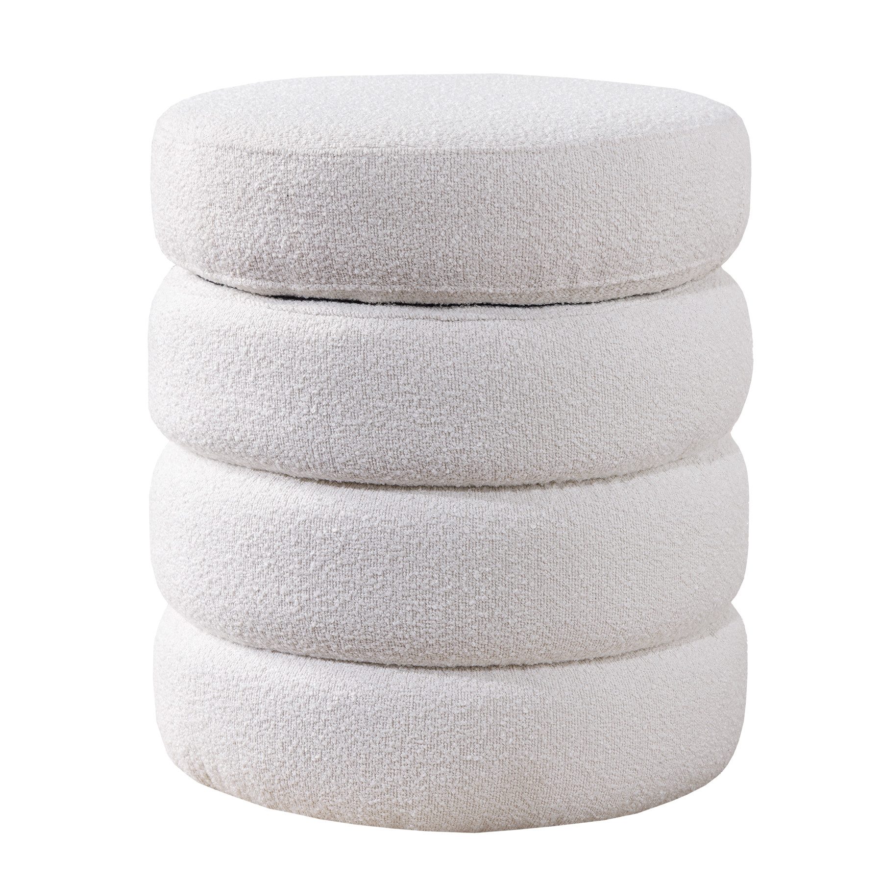 riess-ambiente Sitzhocker VOGUE Ø50cm creme weiß (Einzelartikel, 1 St), Woh günstig online kaufen