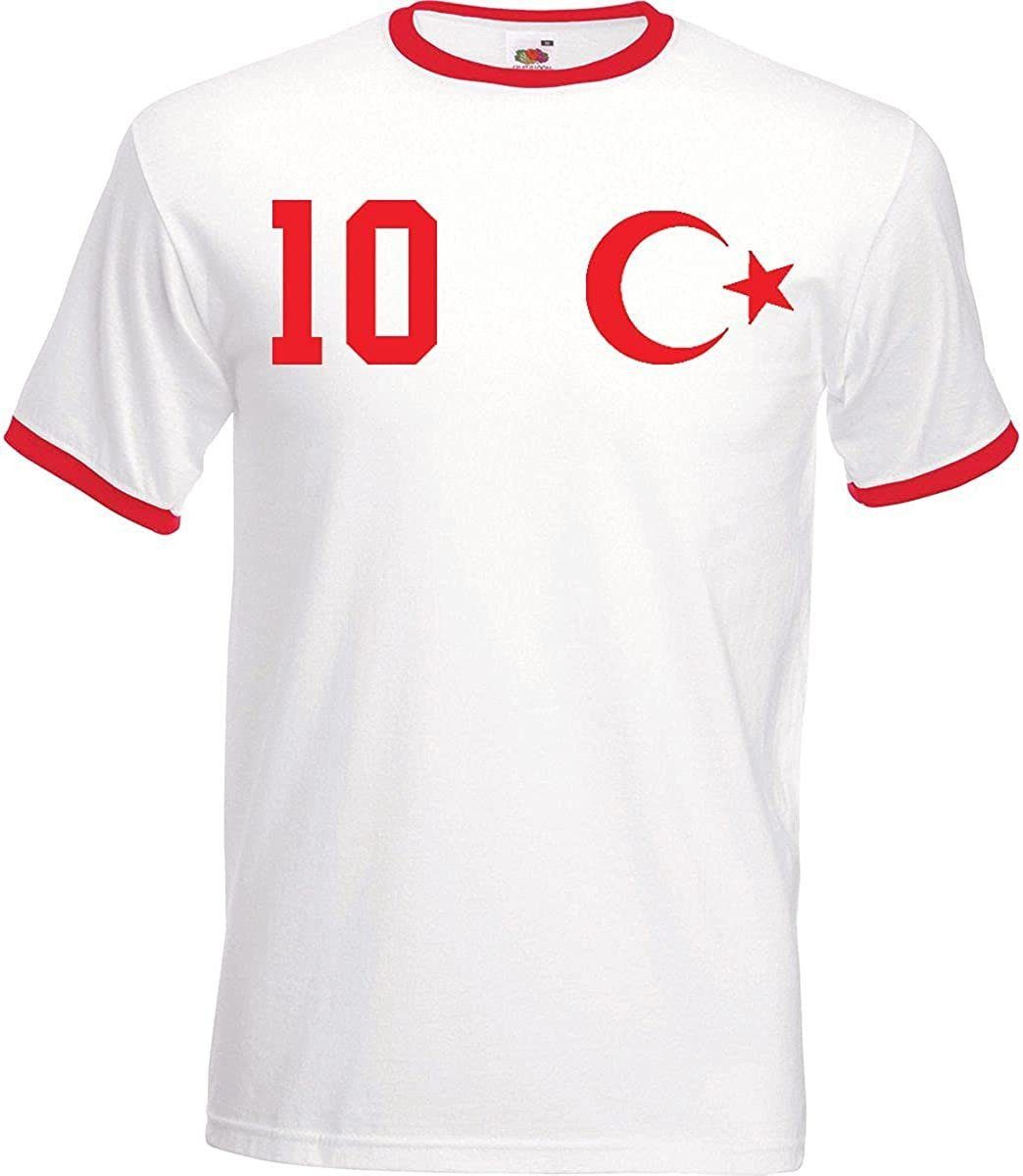 Youth Designz T-Shirt Türkei Herren T-Shirt im Fußball Trikot Look mit trendigem Motiv