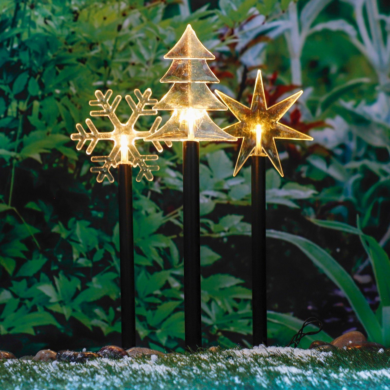 GartenHero Gartenstecker LED Gartenstecker Tannenbaum Timer