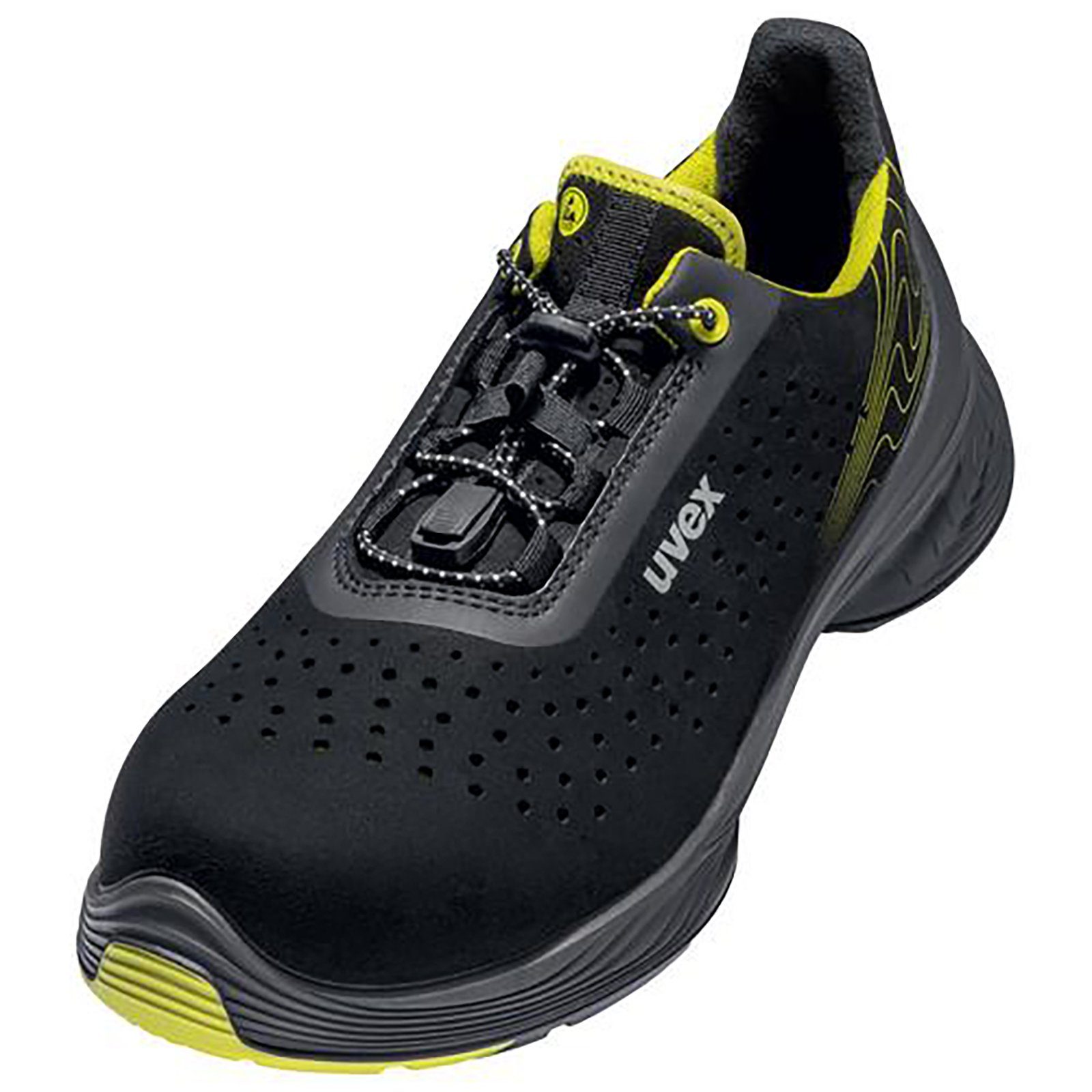 1 G2 Halbschuhe S1 schwarz, gelb Weite 12 Sicherheitsschuh