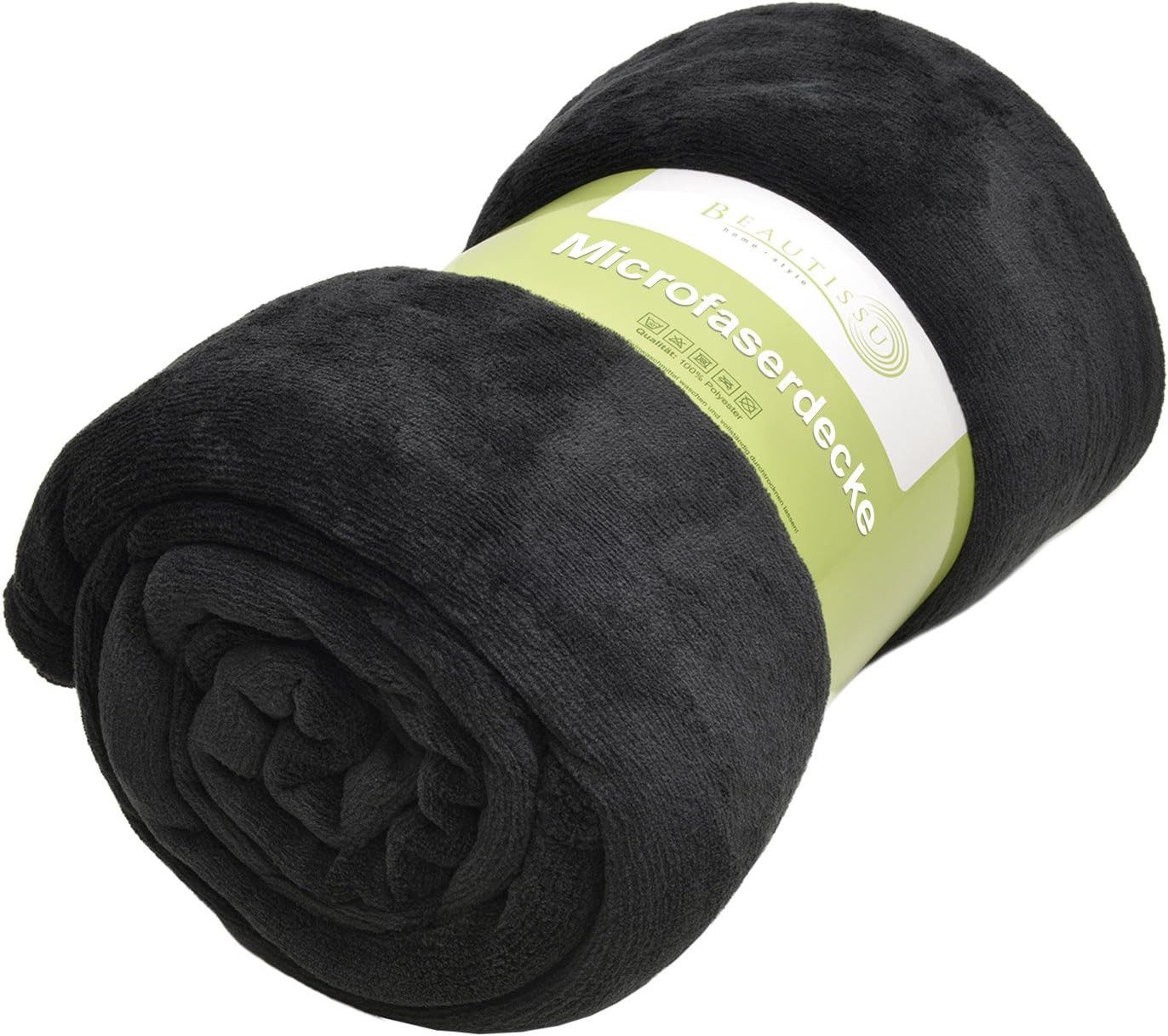 Wohndecke Aurelia Kuscheldecke Schwarz, 150x200cm, Beautissu, Microfaser Fl günstig online kaufen