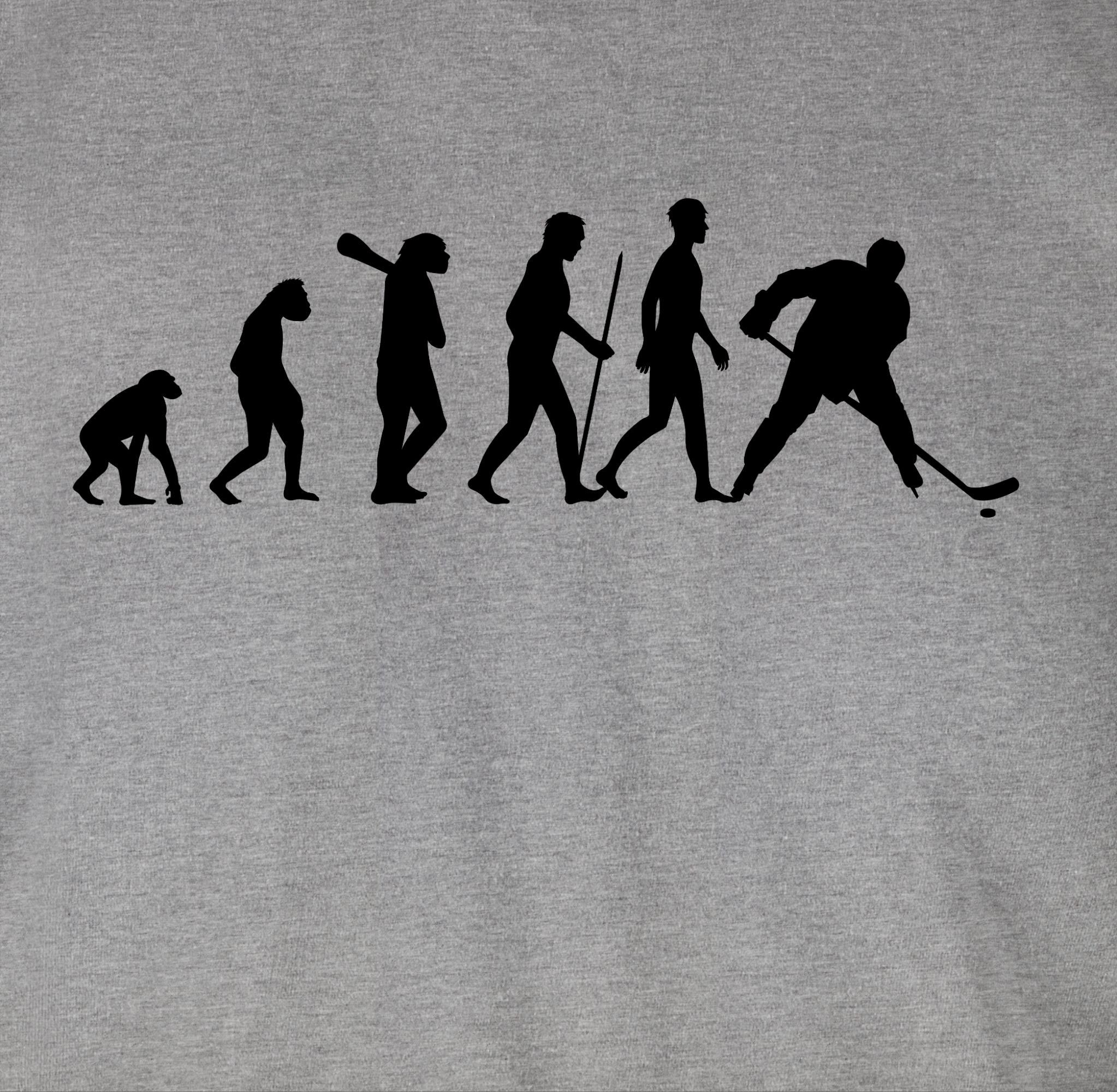 Outfit T-Shirt Grau 2 Shirtracer Eishockey meliert Evolution Evolution