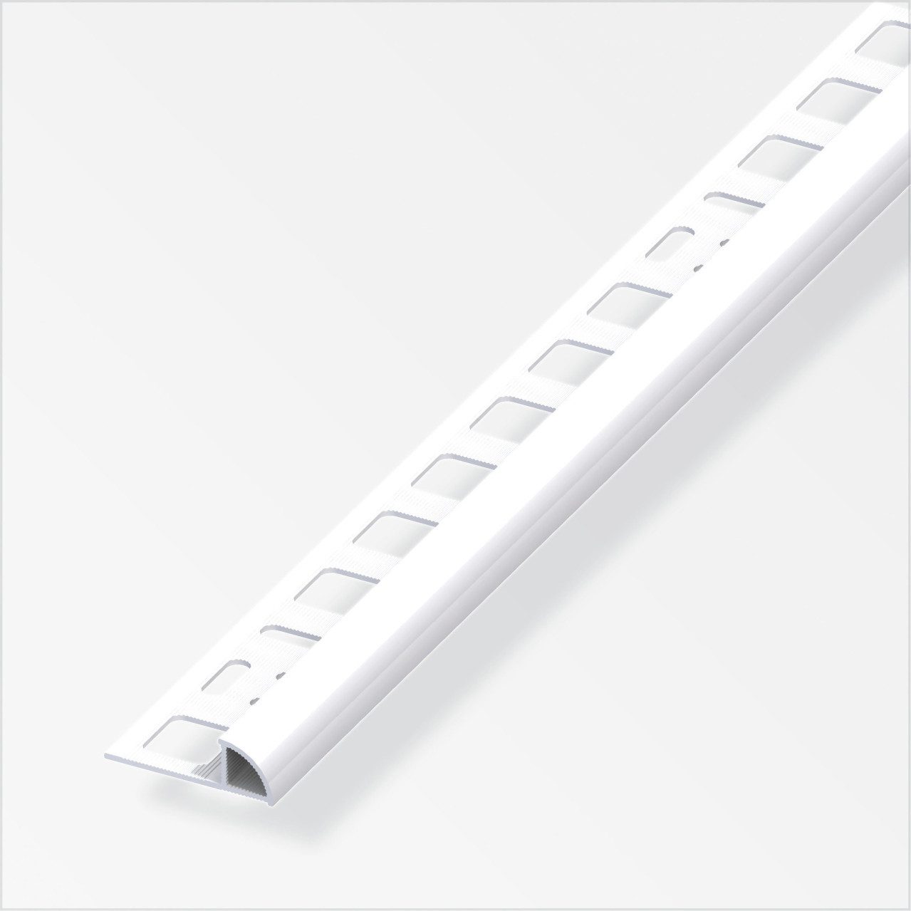 alfer Profil alfer Viertelkreisprofil PVC glatt weiß glänzend