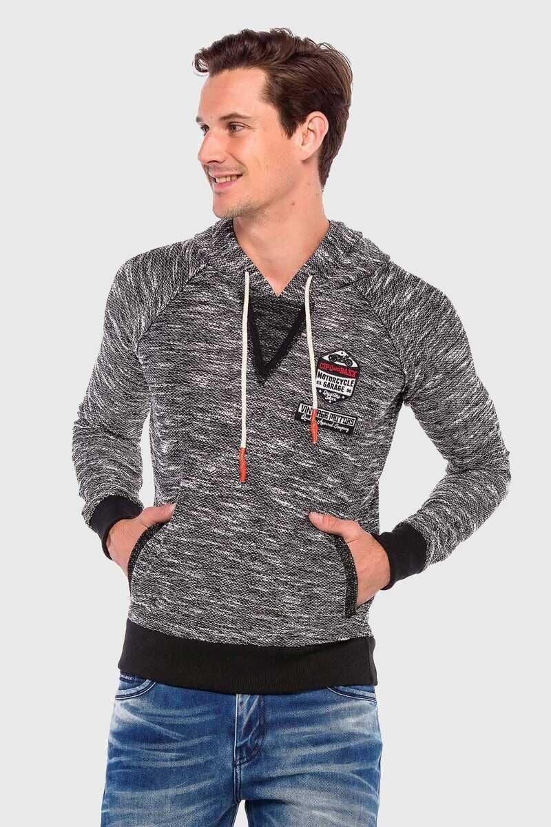 Cipo & Baxx Kapuzenpullover "Sweatshirt", mit melierten Design günstig online kaufen