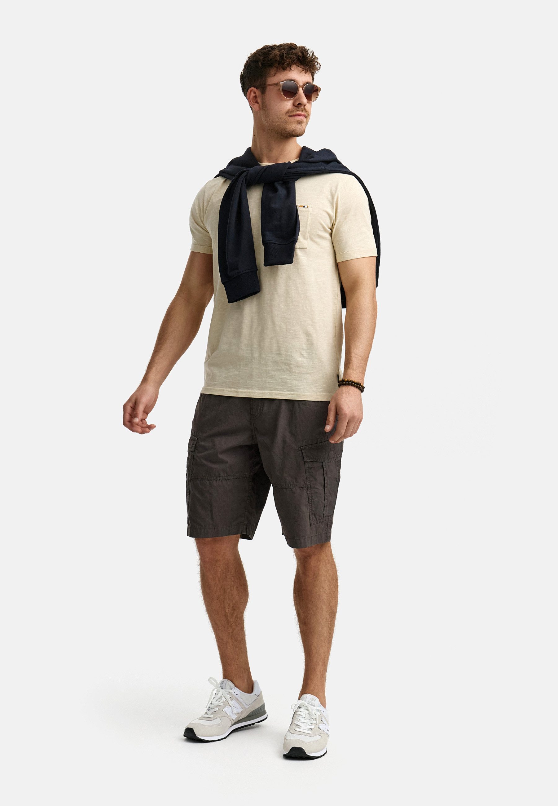 Indicode Cargoshorts Herren INDreier Cargo Shorts Herrenshorts mit elastischen Seiteneinsätzen für mehr Komfort