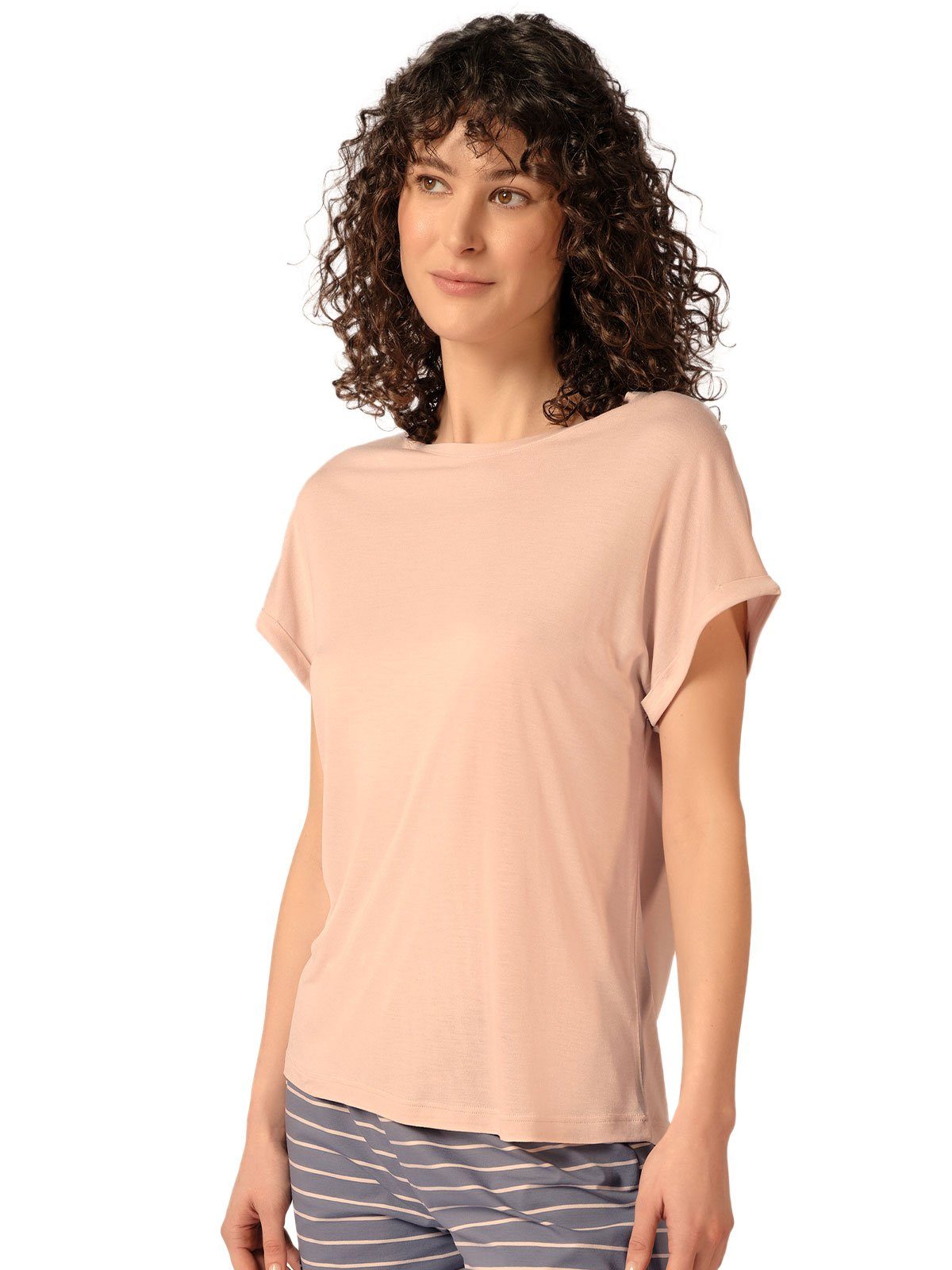 HUBER T-Shirt Damen Shirt kurzarm hautnah Night Basic Selection (Stück, 1-tlg) -