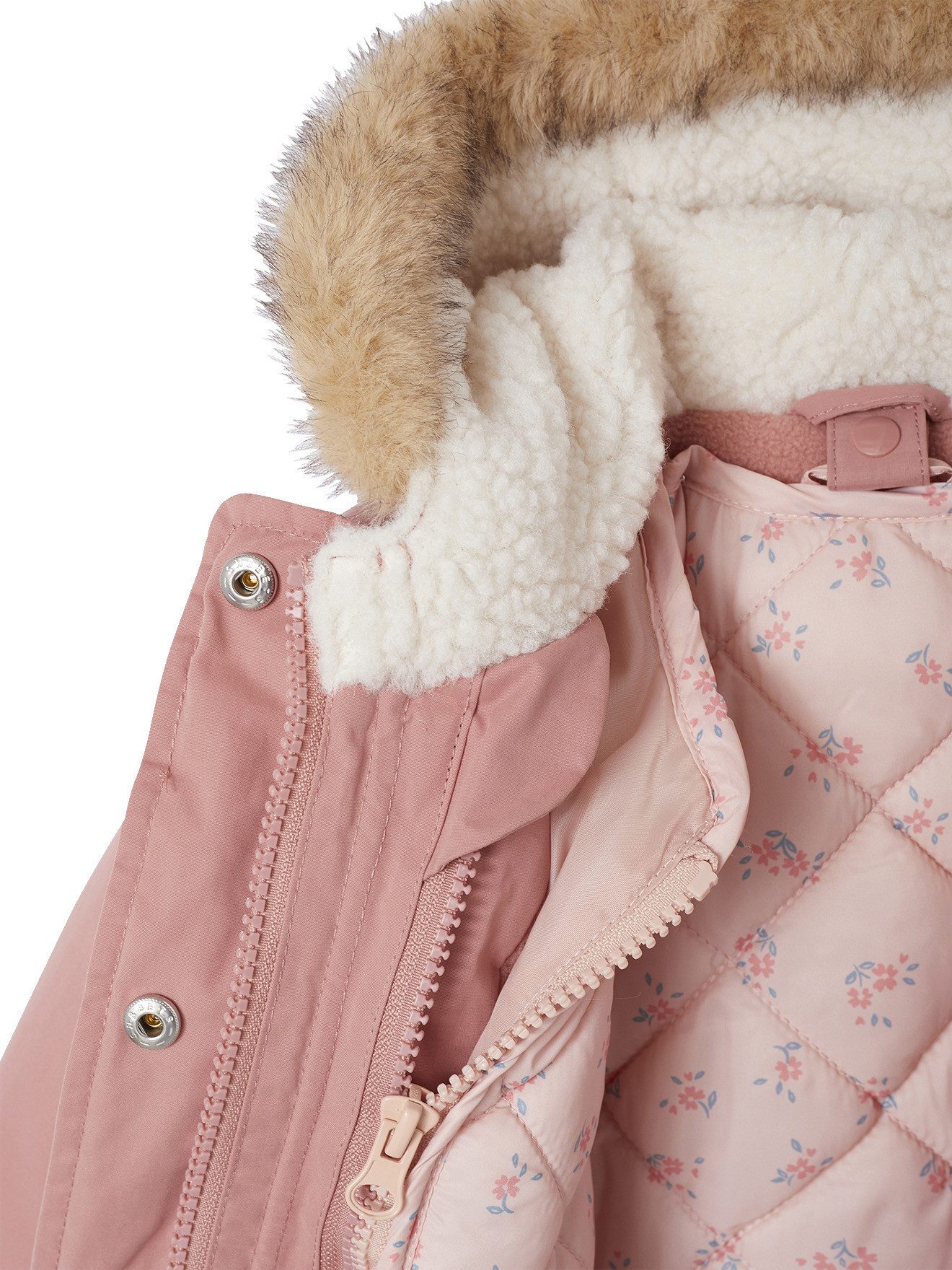 vertbaudet Parka Parka mit Kapuze Baby, mit abnehmbarer Steppjacke 3-in-1