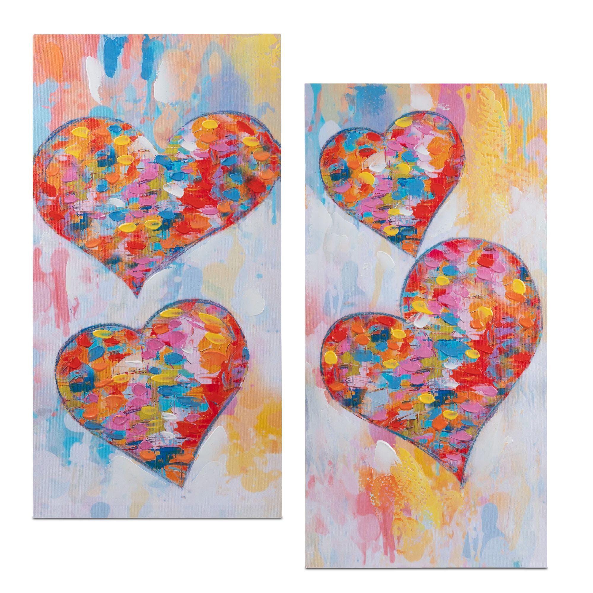 formano Leinwandbild COLORS, Herz, Höhe: 60cm, Farbe: Mehrfarbig, Motiv: Herz