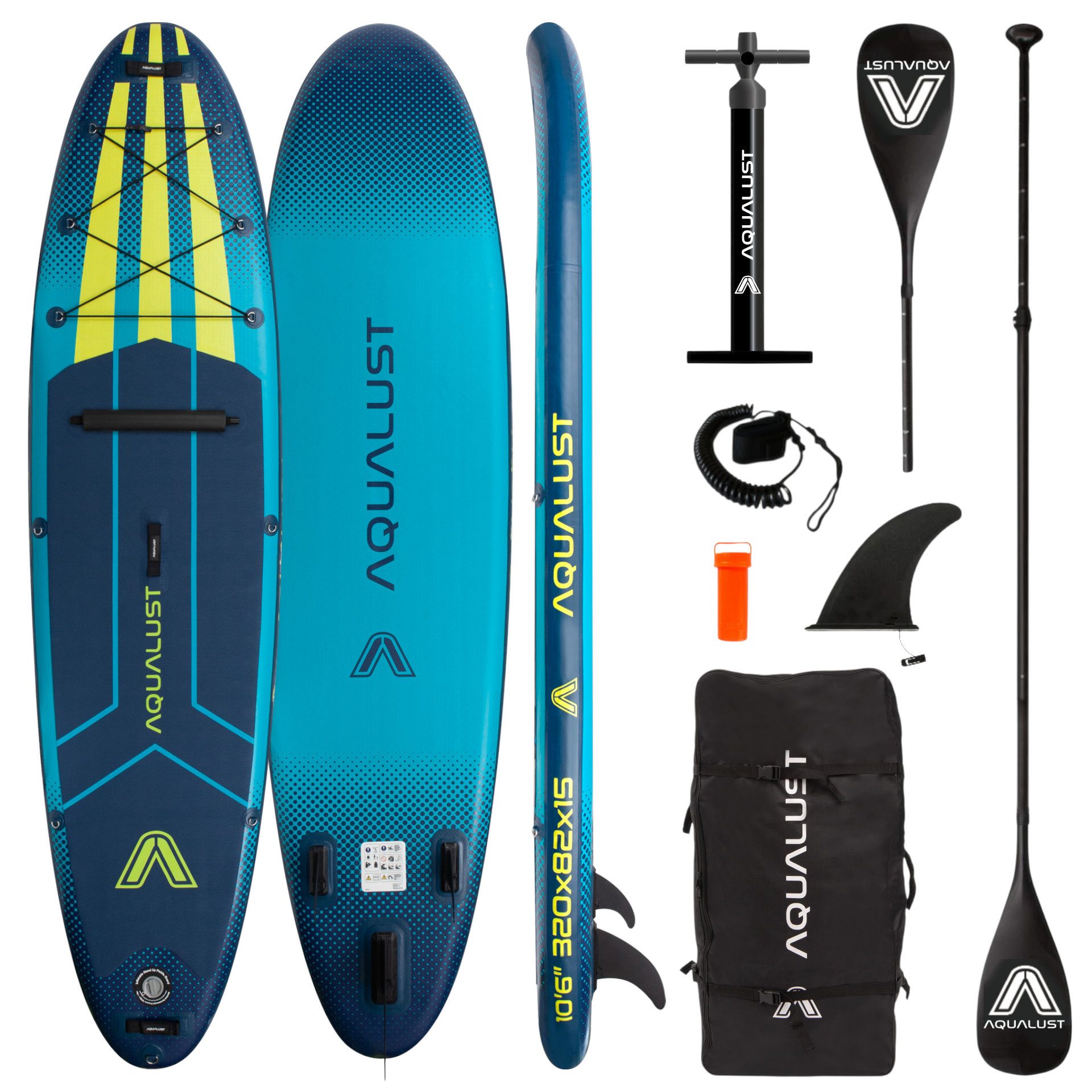 SUP-Board AQUALUST 10.6 iSUP Board Stand Up Paddle Surfboard aufblasbar