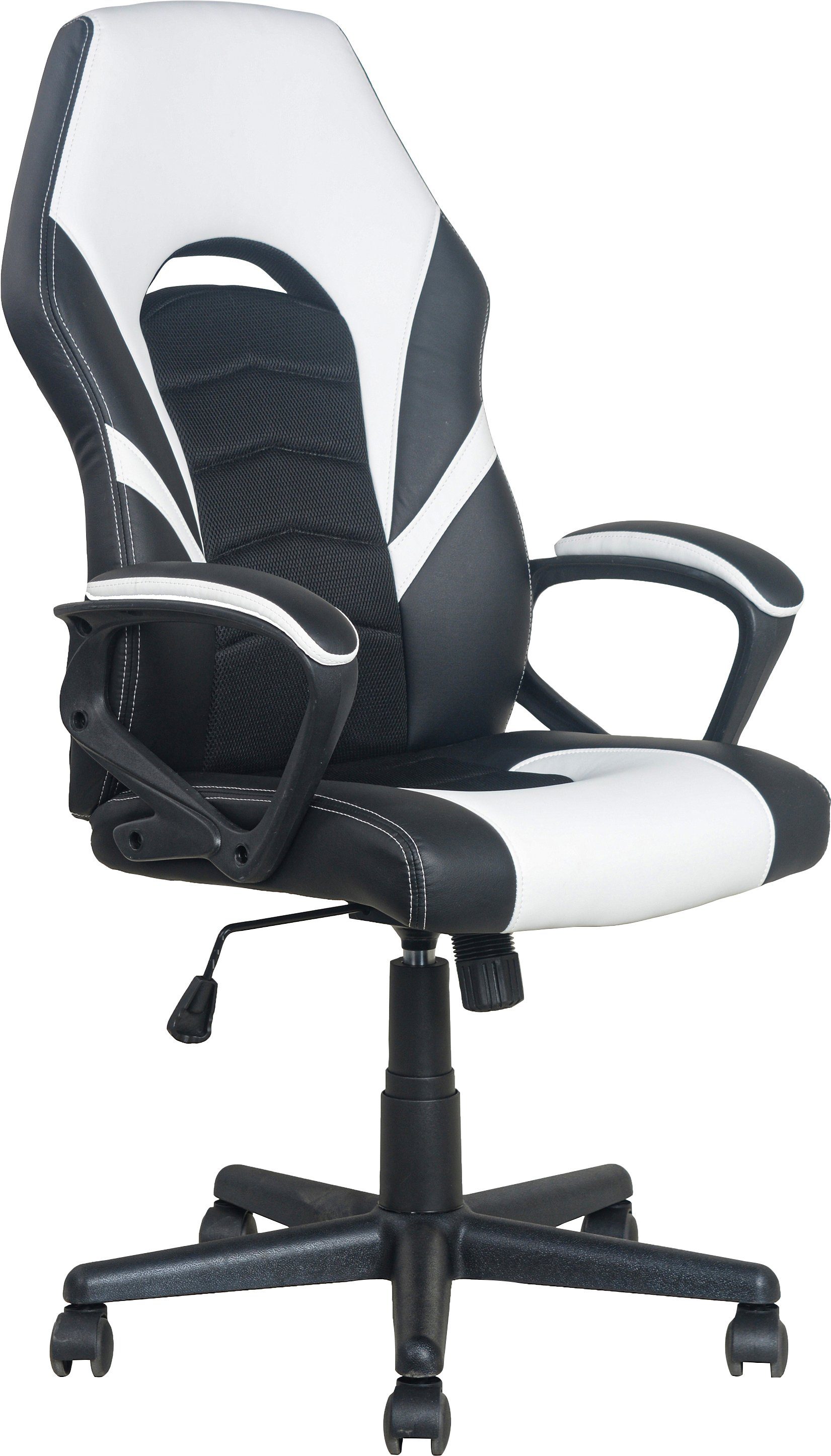 Homexperts Chefsessel Friends, Moderne Optik, Gaming Chair schwarz/weiß