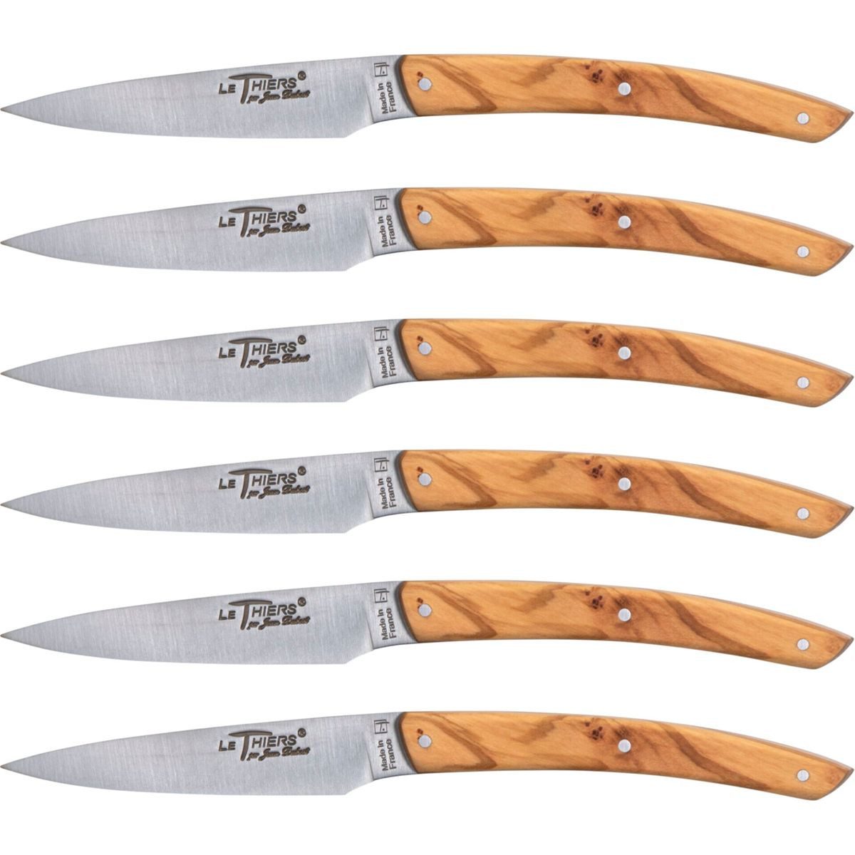 LAGUIOLE Zubereitungsmesser Jean Dubost Ножи Set 6 tlg., Olivenholz