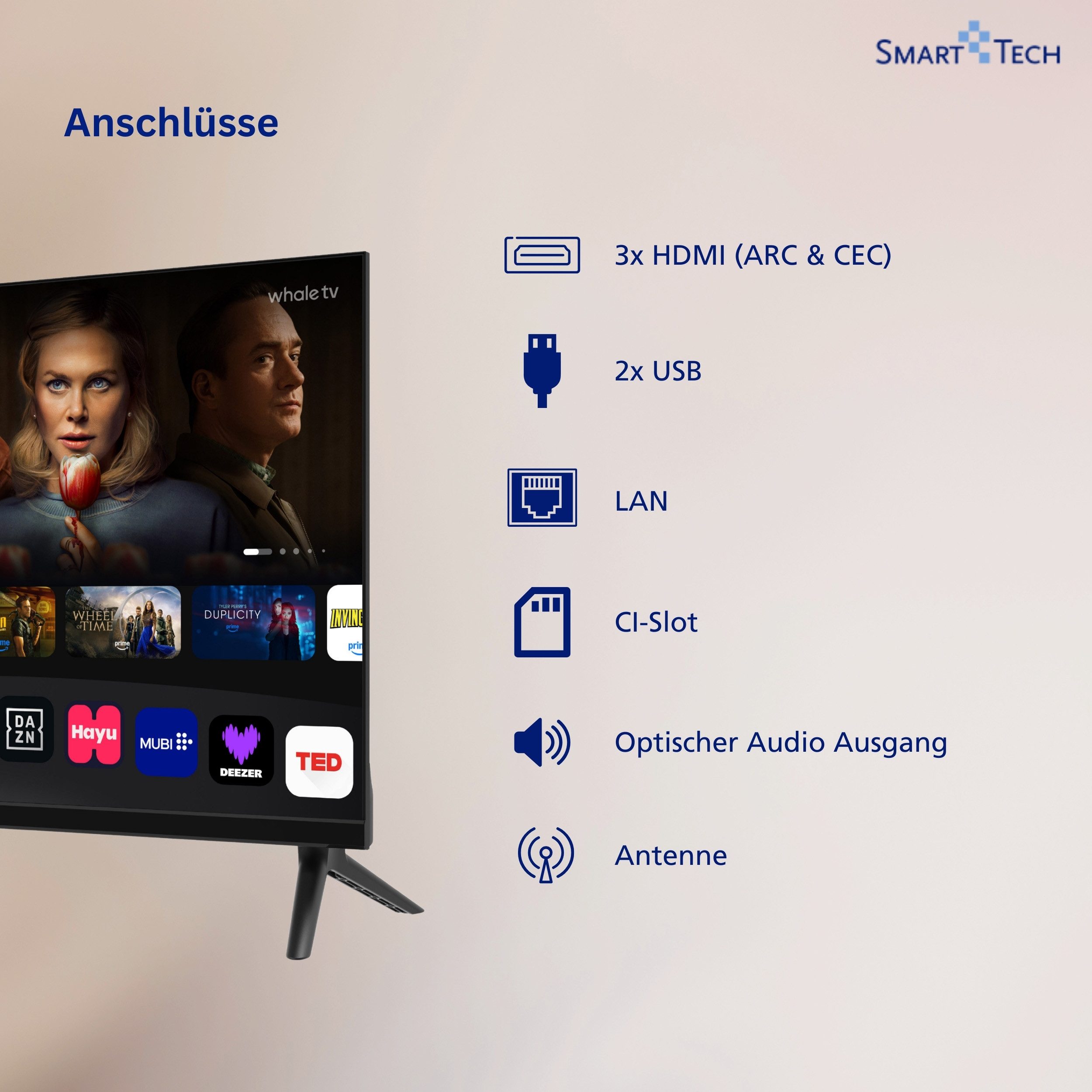 Smart Tech 24HH01V LED-Fernseher (60 cm/...