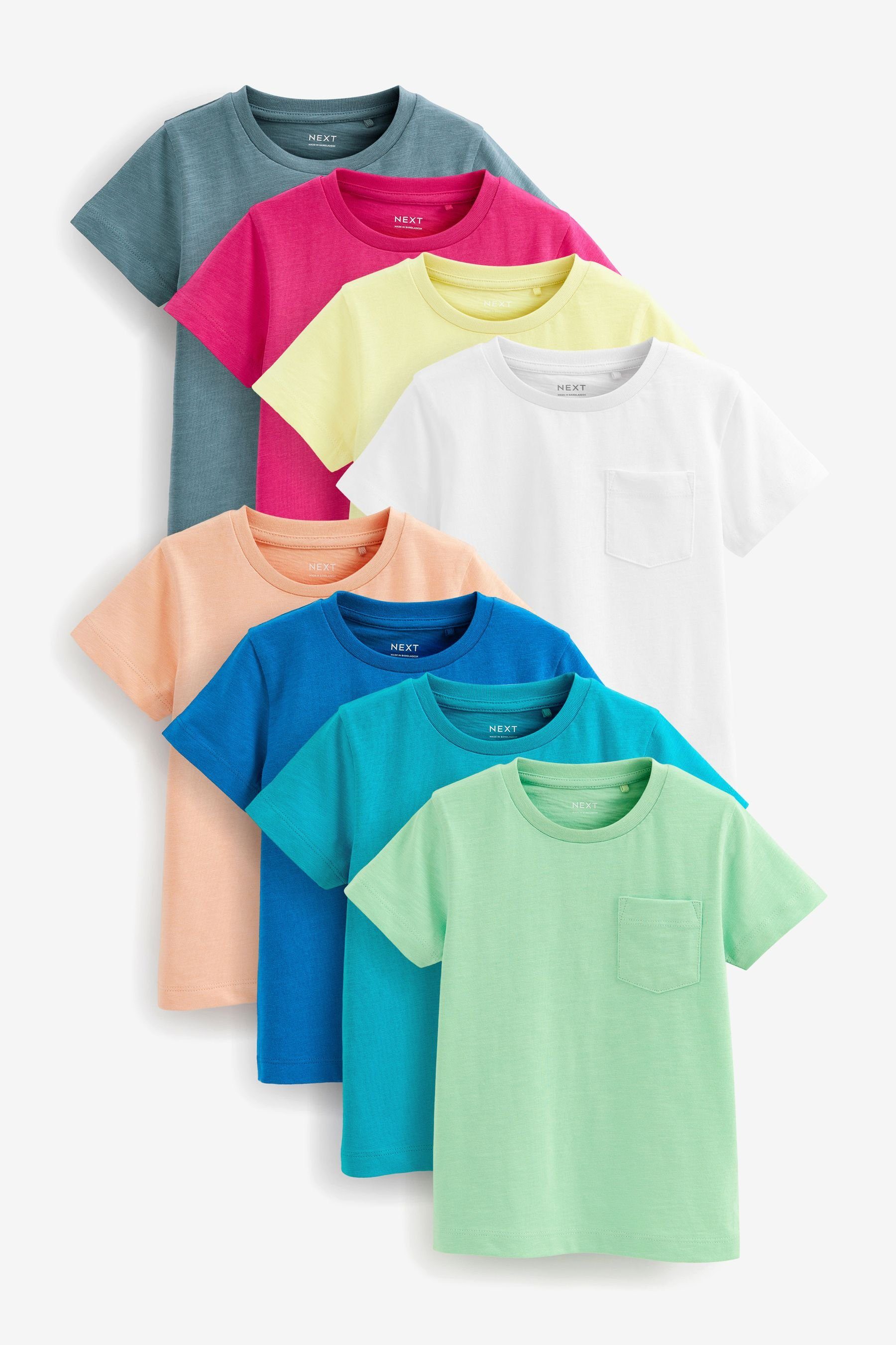 Next T-Shirt Kurzärmelige T-Shirts im 8er-Pack (8-tlg)