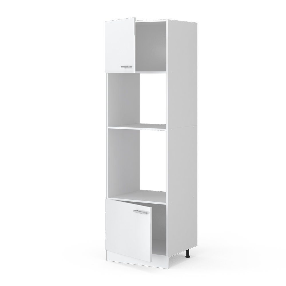 Vicco Mikrowellenumbauschrank R-Line, Weiß Hochglanz/Weiß, 60 cm (1-St) – Bild 4 von 5