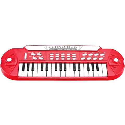 Diakakis Spielzeug-Musikinstrument Tisch-Keyboard mit 32 Tasten elektronisch rot