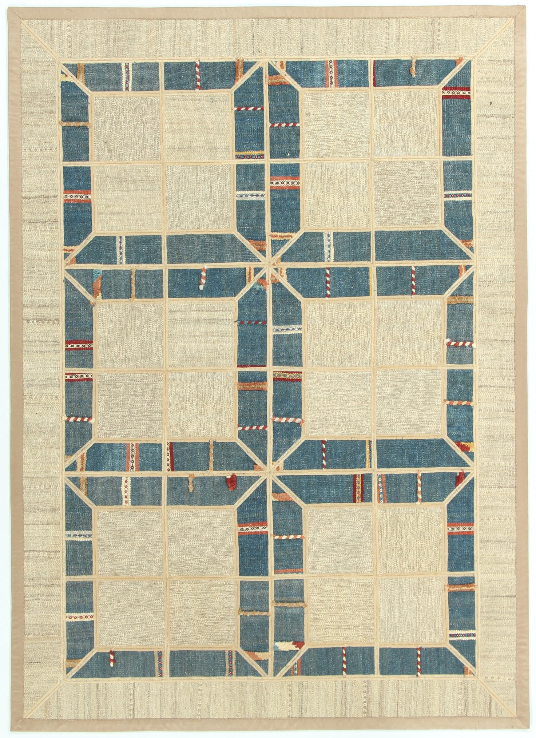 Nain Trading Orientteppich Kelim Patchwork 149x207 Handgewebter Orientteppich / Perserteppich, rechteckig, Höhe: 4 mm