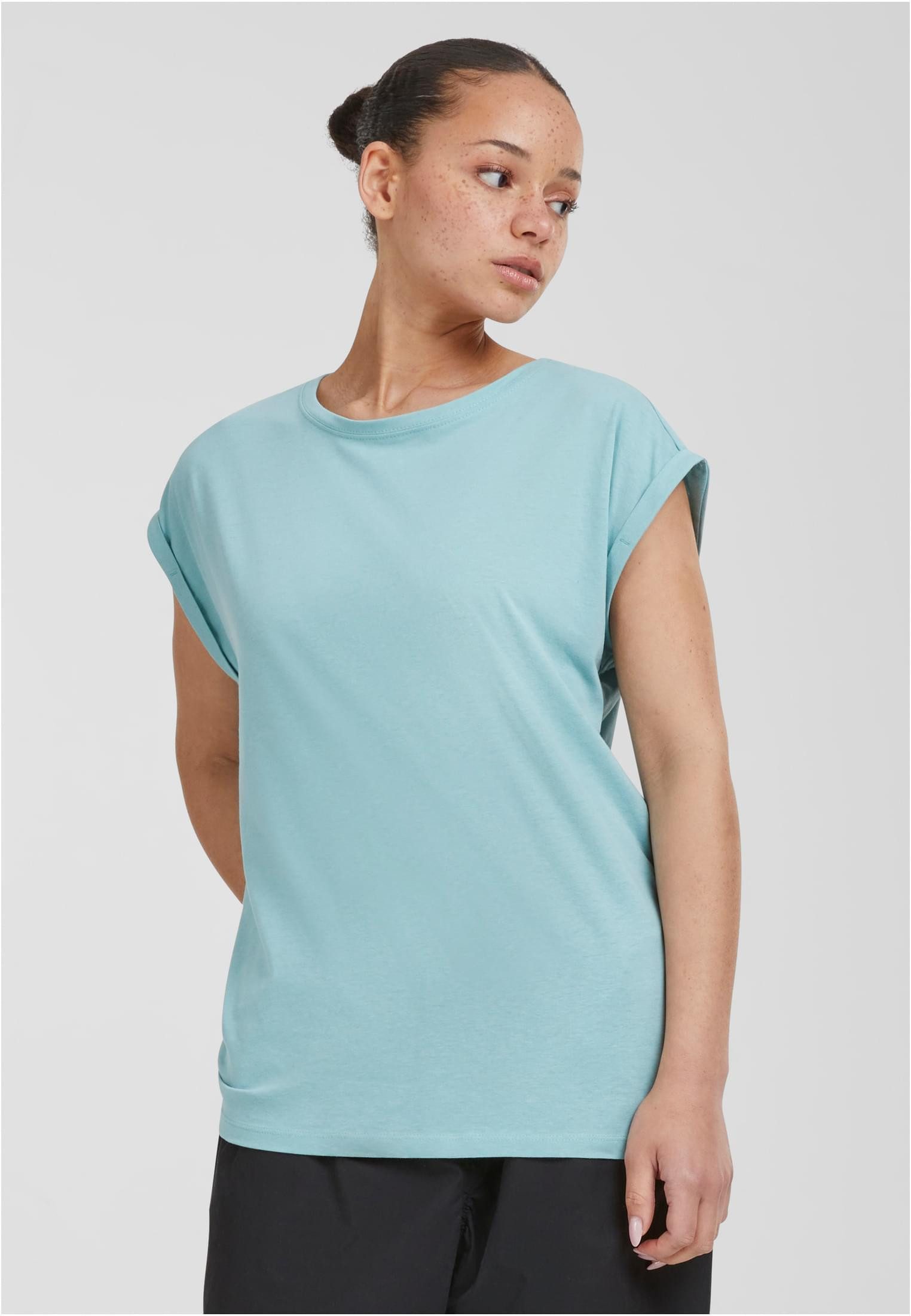 URBAN CLASSICS Rundhalsshirt Ladies Extended Shoulder Tee Damen T-Shirt