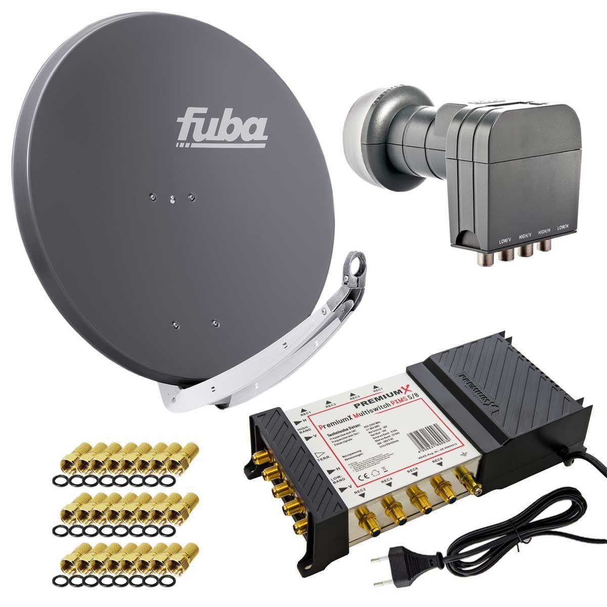 fuba Fuba DAA 850 A Sat Anlage Alu Quattro LNB 5/8 Multiswitch F-Stecker SAT-Antenne