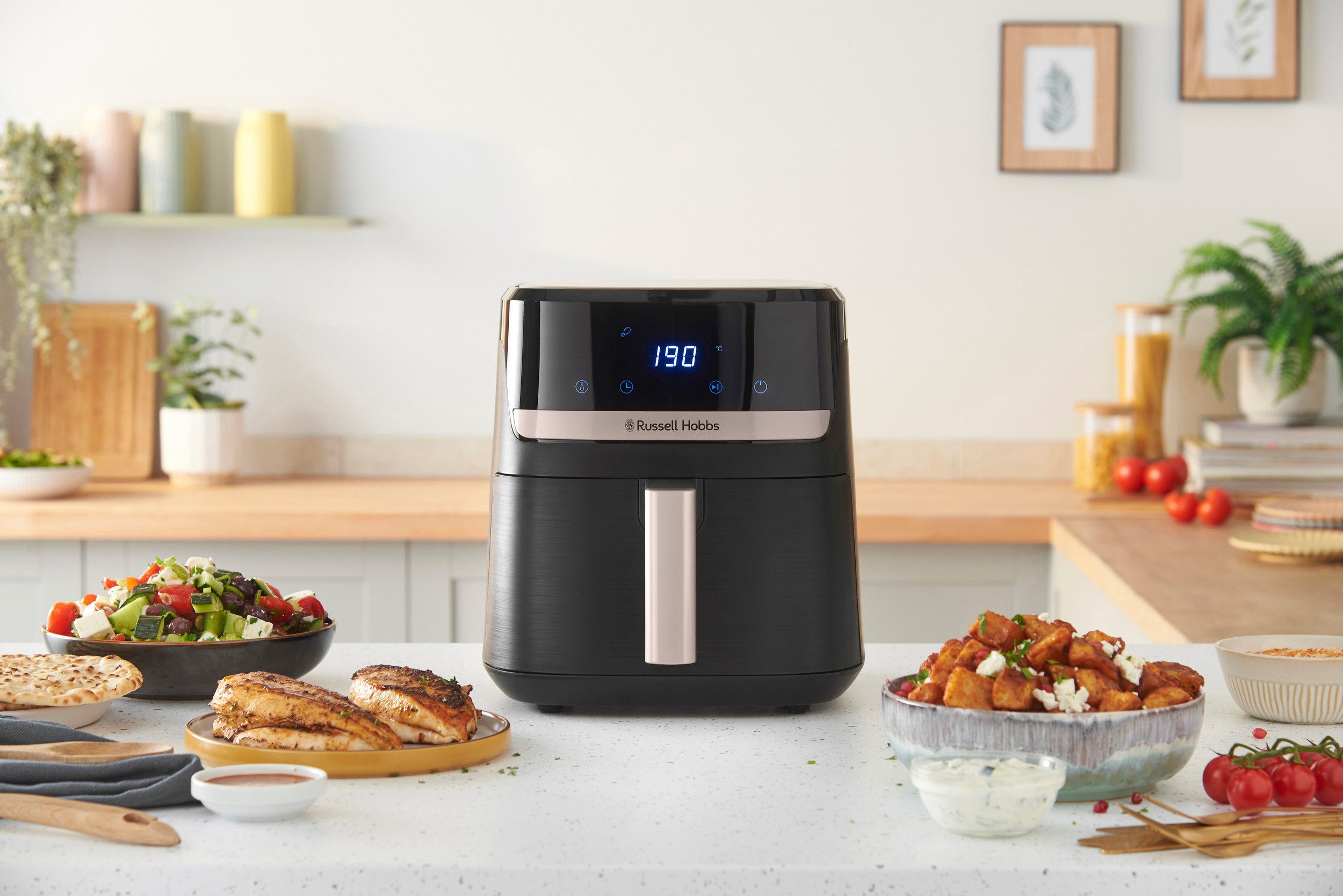 RUSSELL HOBBS Heißluftfritteuse 27620-56 SatisFry, 1650 W, Airfryer–wenig oder kein Öl erforderlich, 9 Programme, 5,5 L