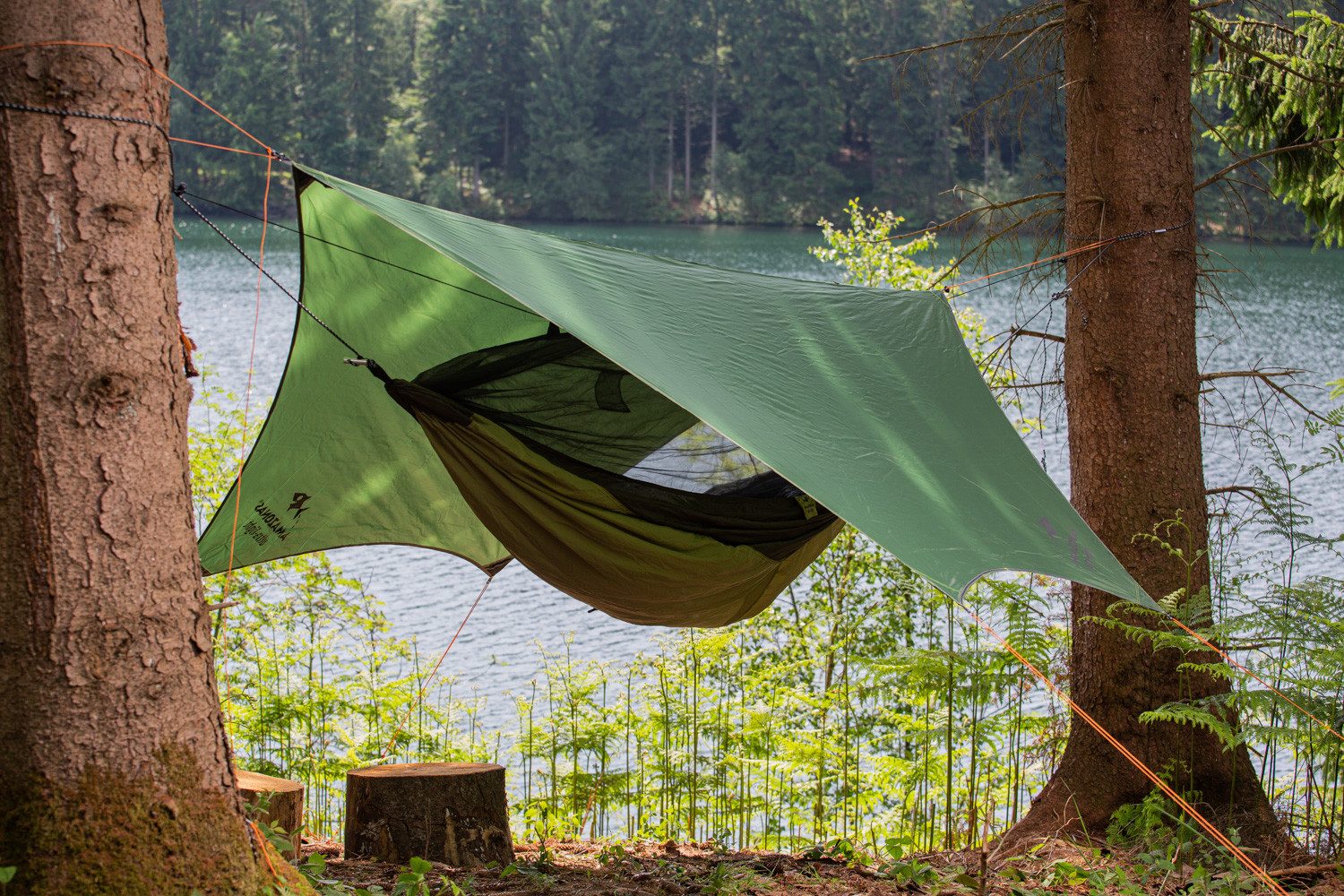 Amazonas Hängematte Ultra-Light Set, Moskitonetz + Tarp + Aufhängungen + Underquilt (5° C, Outdoor Hammock Set), XL und XXL