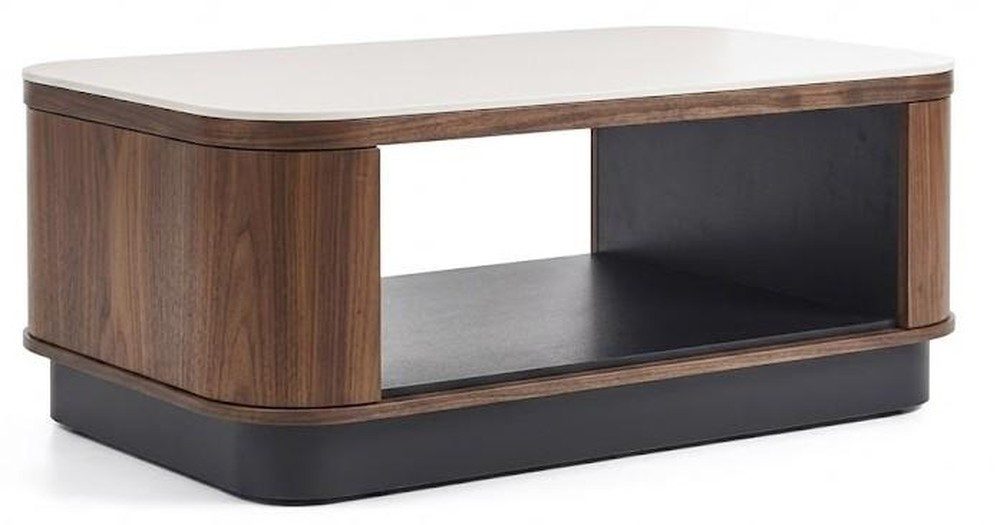 JVmoebel Couchtisch Holz Couchtisch Modernen Stil Metallgestell Weißer Tischplatte (1-St., 1-tlg)