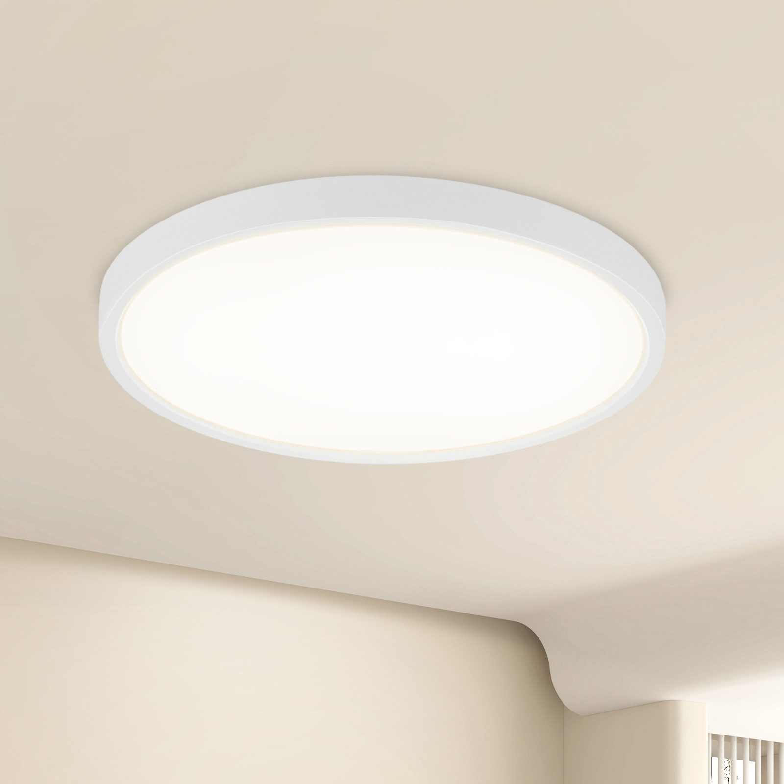 ZMH LED Deckenleuchte Flach Schwarz// Weiß Ø18//30 cm Rund Küchenlampe Schl günstig online kaufen