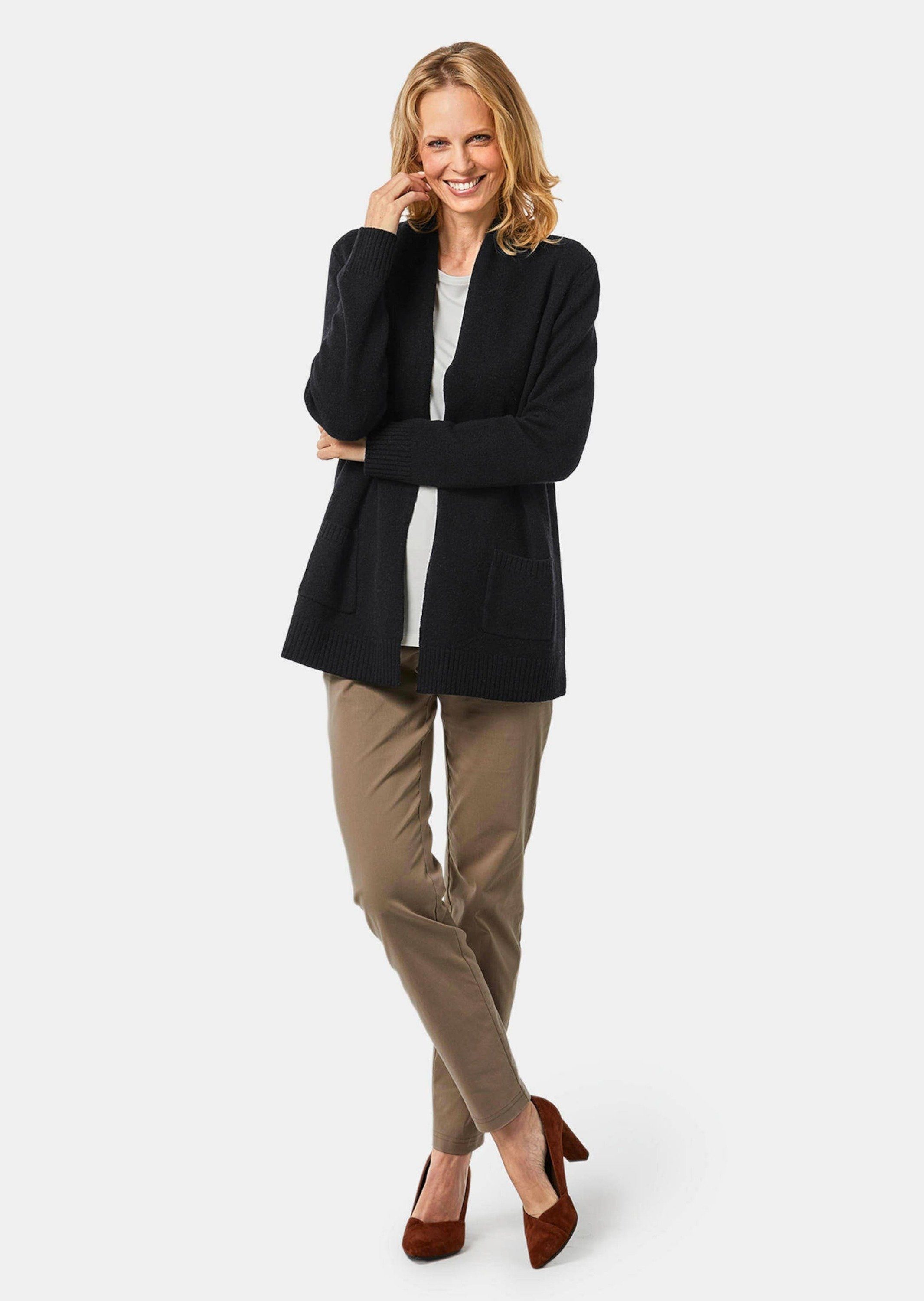 GOLDNER Strickjacke Langarm Cardigan aus Merino Damen Indoorjacke lang, off günstig online kaufen