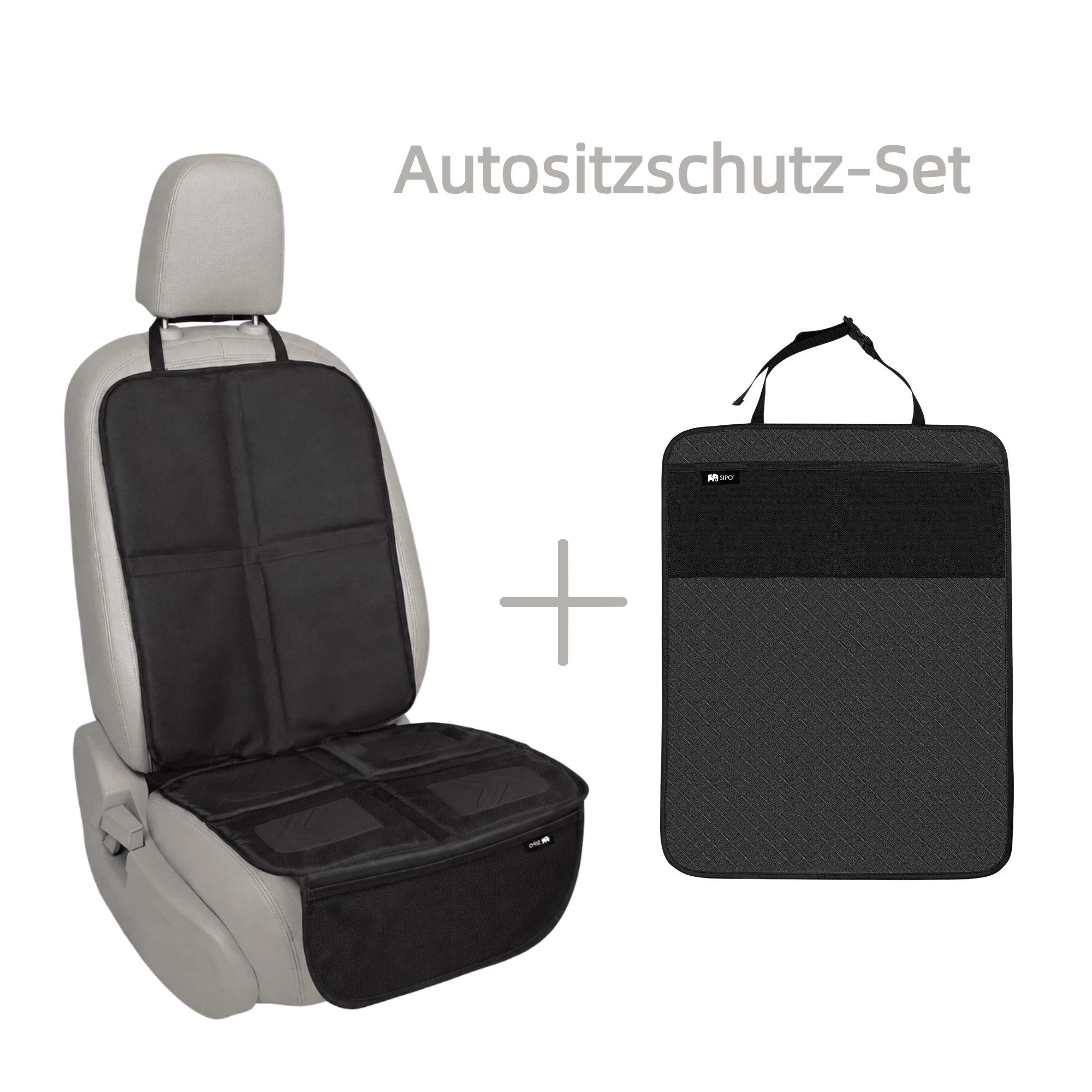 Sipo Autositzschutz, Set, 2-tlg., Autositzschutz-Set mit rutschfester Sitzauflage und Rückenlehnenschutz
