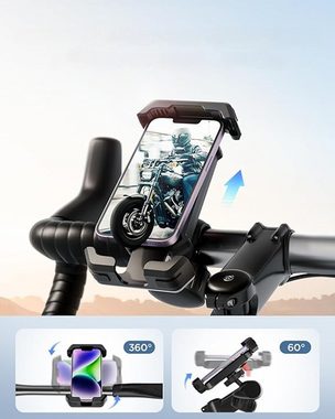 MORRENT Fahrrad Handy-Halterung Universal 360° Lenker- mit Alle 4-7 Zoll Handy Smartphone-Halterung