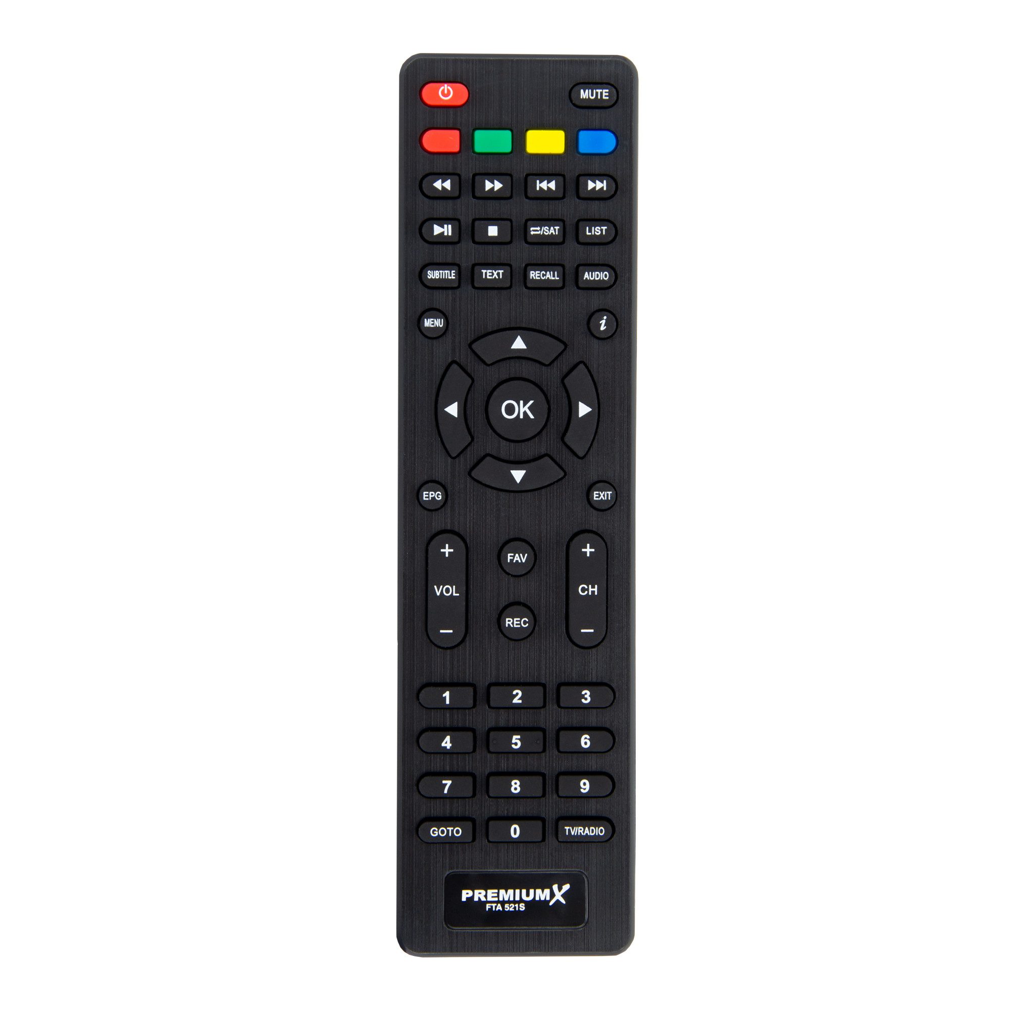 PremiumX Fernbedienung für HD 521 521S FTA Ersatzfernbedienung 521 Sat Receiver SAT-Receiver